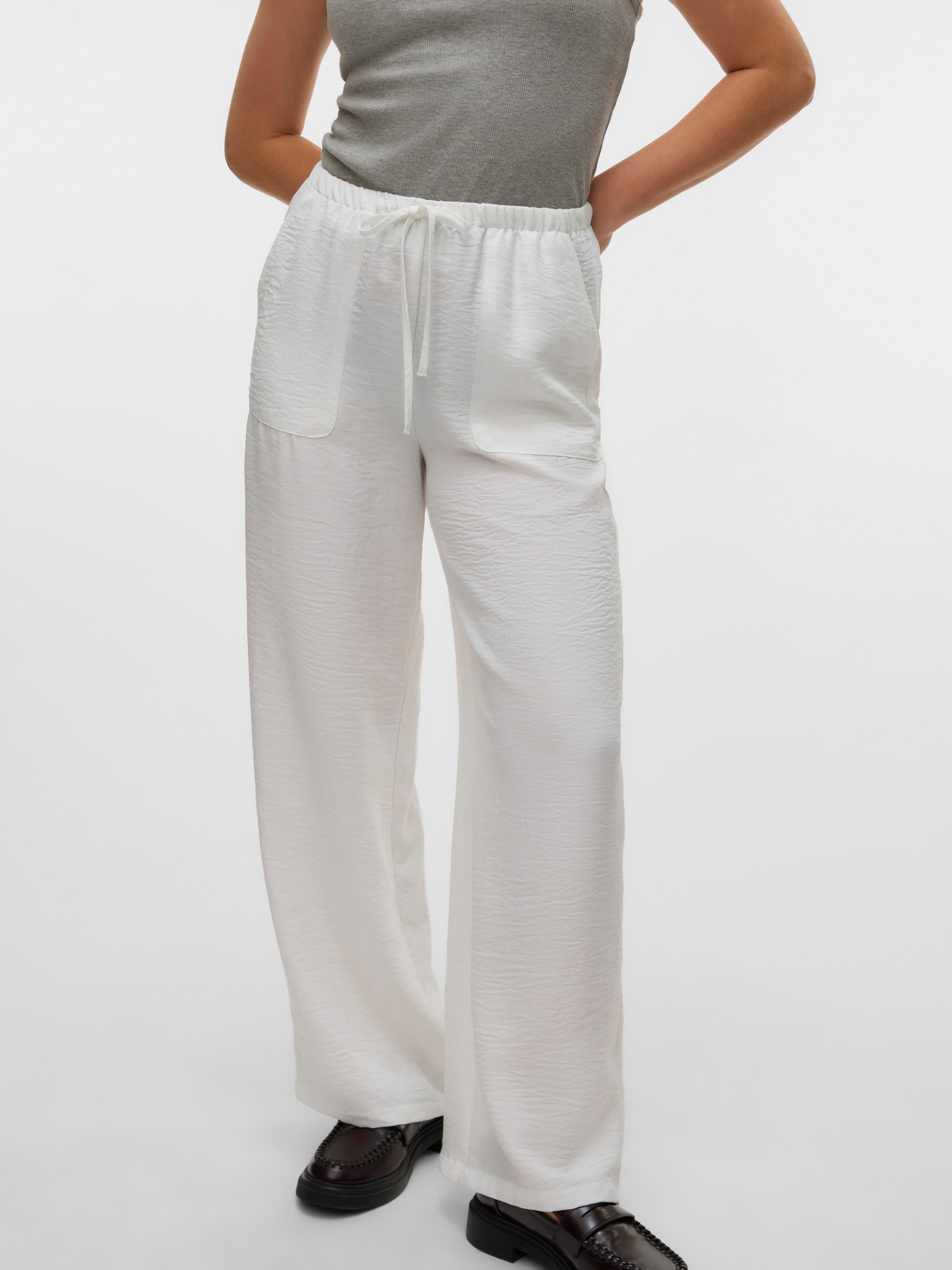 Vero Moda Comfortbroek VMMELANEY HW LOOSE PANT WVN GA NOOS