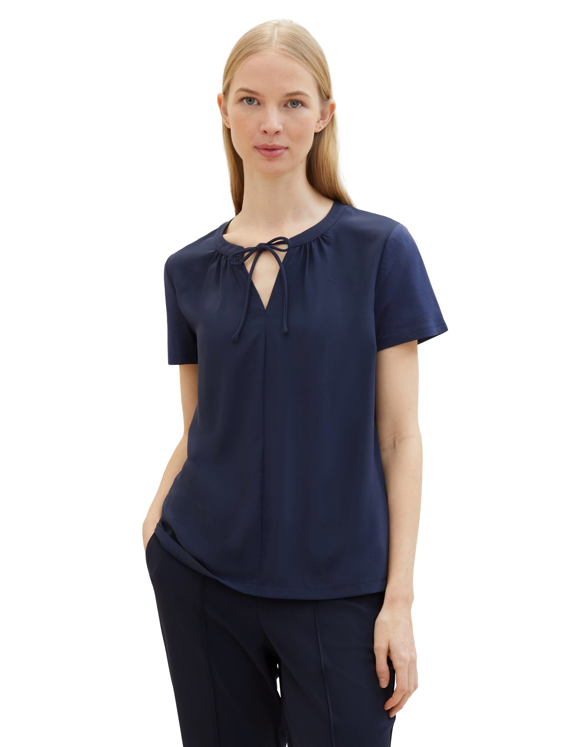 Tom Tailor T-shirt met henleyhals