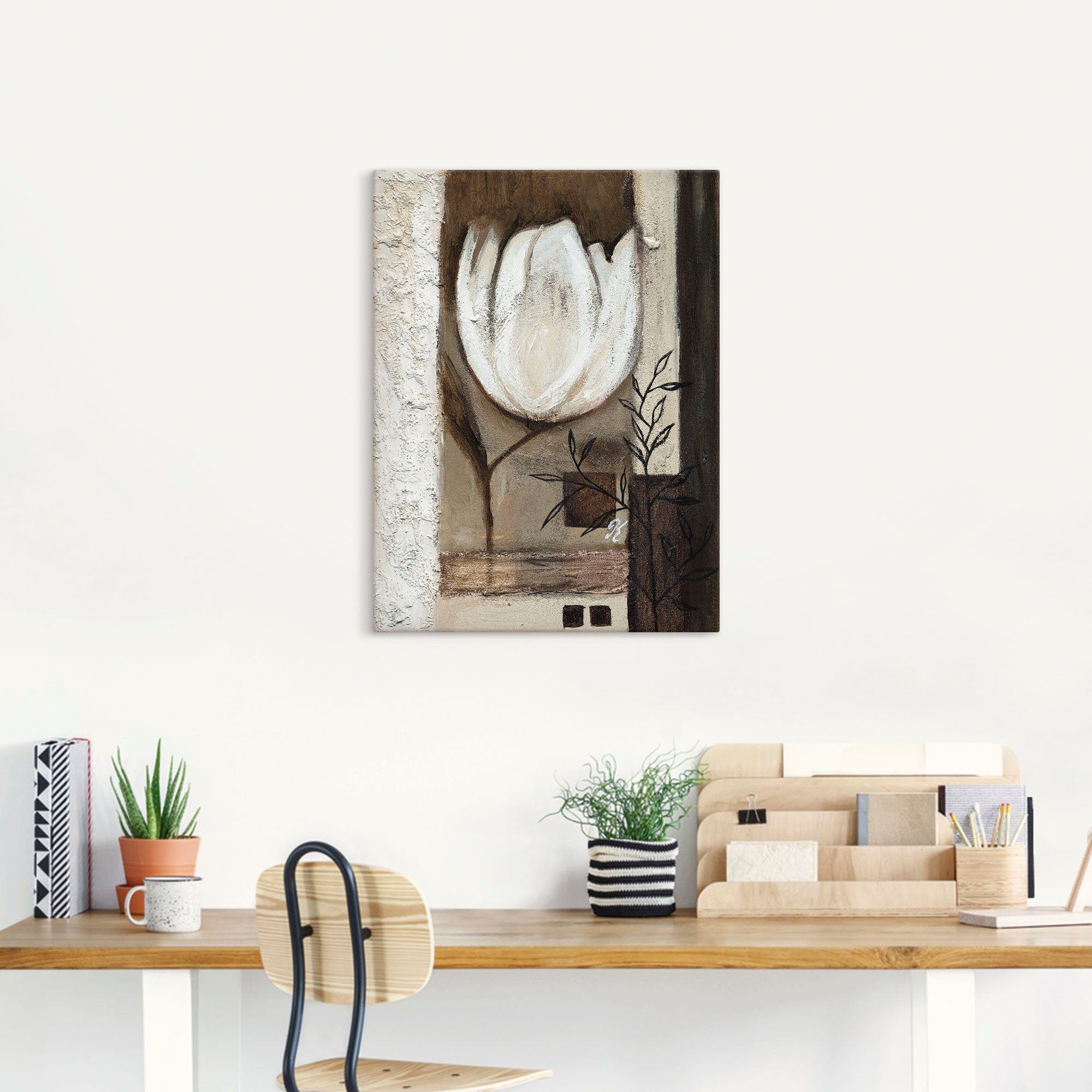 Artland Artprint Bruine tulpen II als artprint op linnen, muursticker in verschillende maten