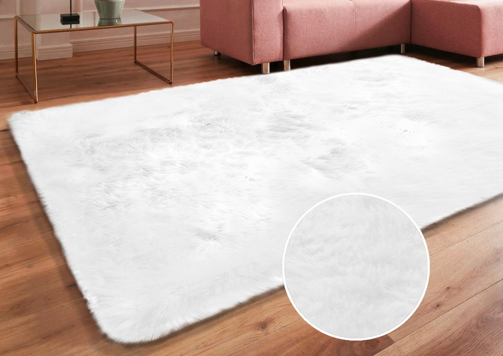 Guido Maria Kretschmer Home&Living Vachtvloerkleed Triana Imitatiebont, unikleur, vloerkleden voor woonkamer, slaapkamer, eetkamer