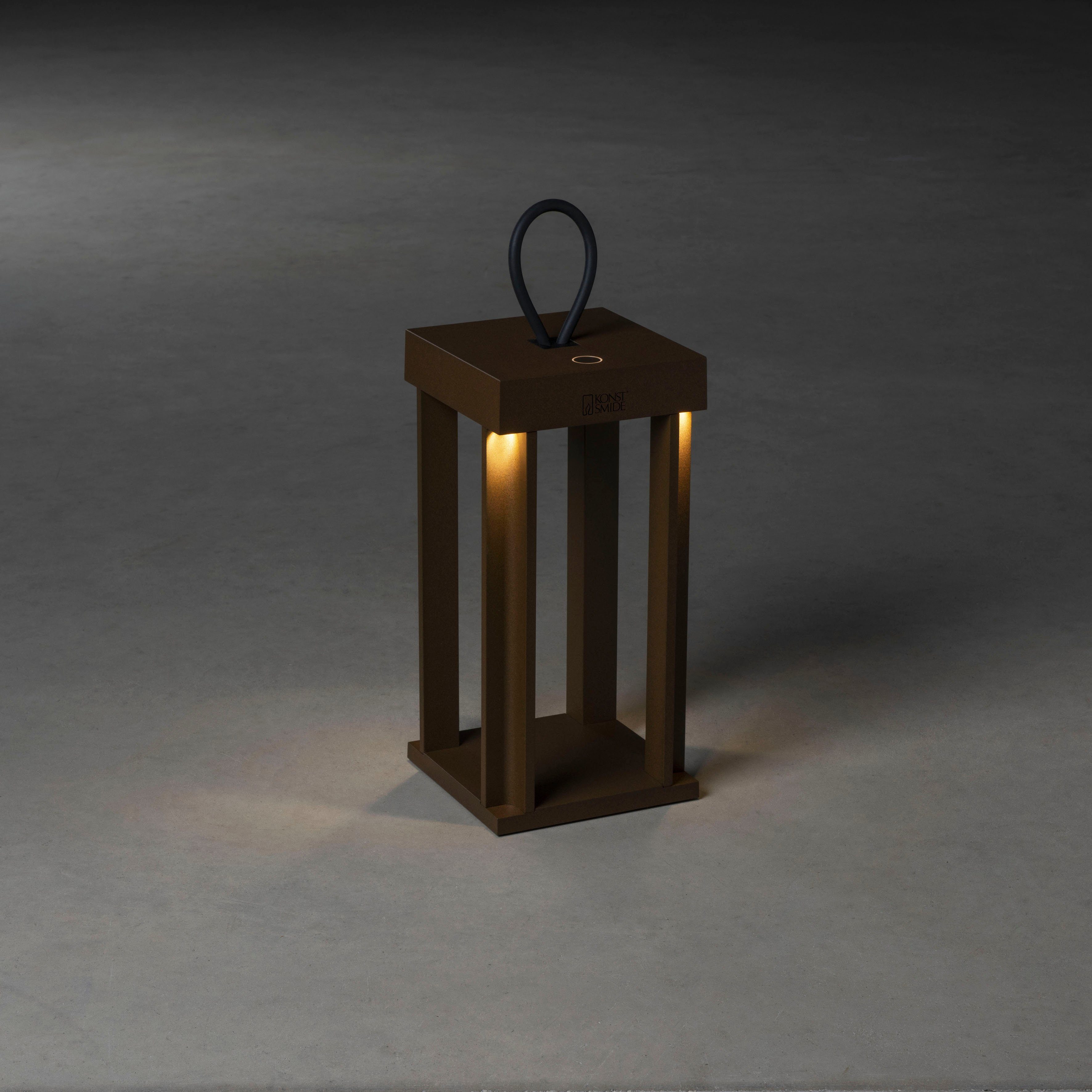 KONSTSMIDE Led-lantaarn Cannes Cannes LED USB-lantaarn 42cm, dimbaar 2700/3000K (2 stuks)