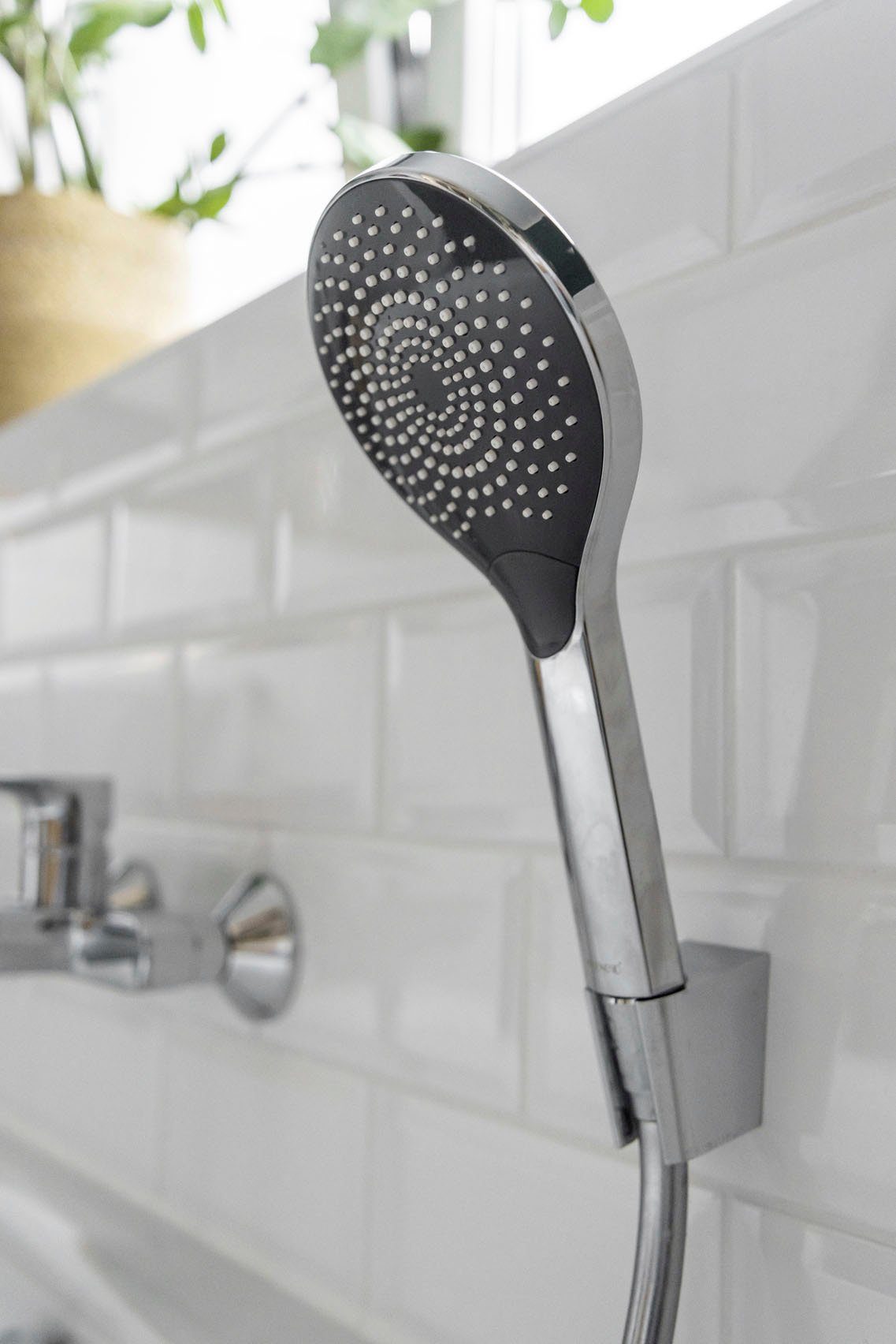 WENKO Handsproeier Watersaving Chroom, Ø 12 cm (1-delig)