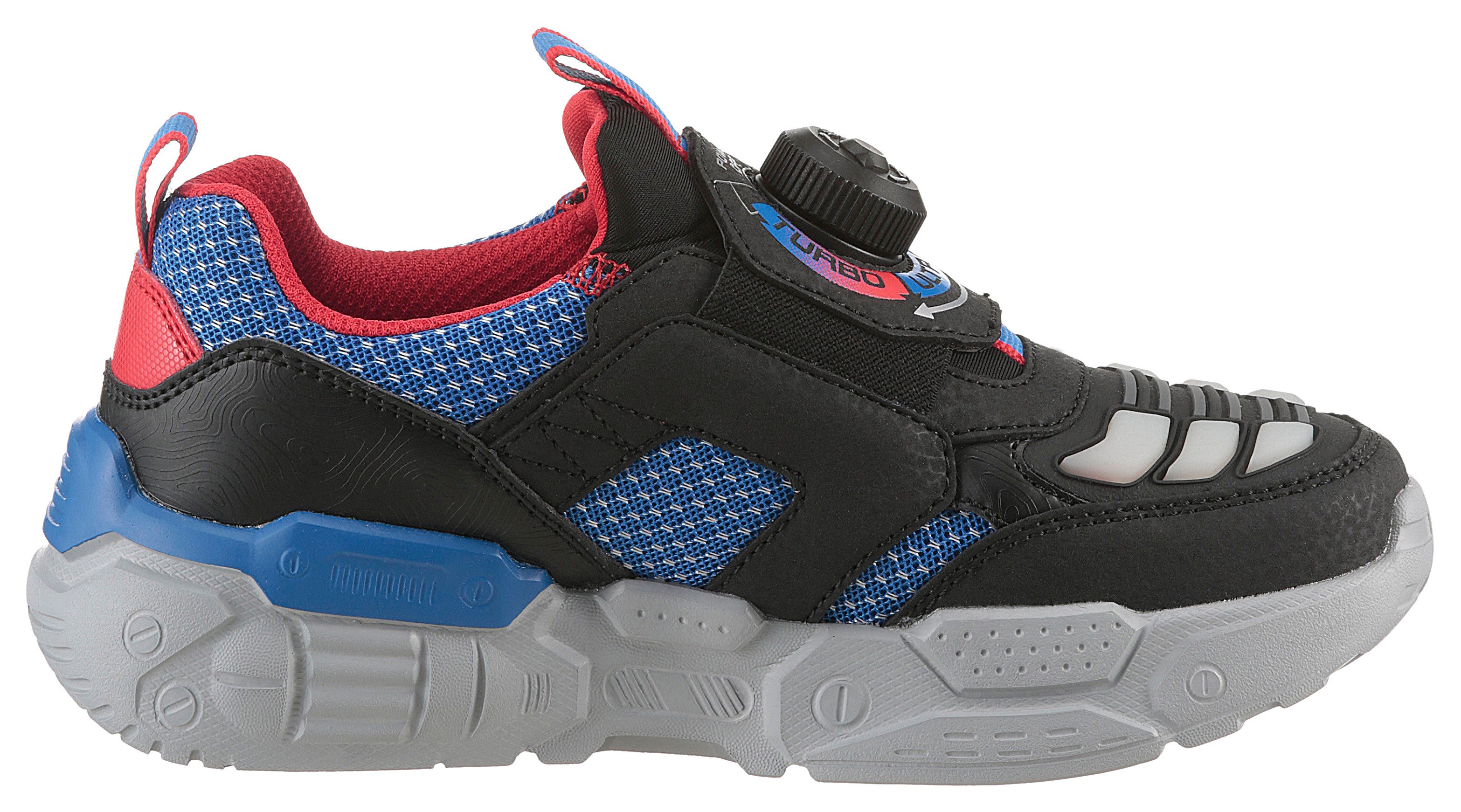 Skechers Slip-on sneakers TURBO-FUSE LIGHTS , blink schoen met draaivergrendeling, maat sjabloon om te downloaden