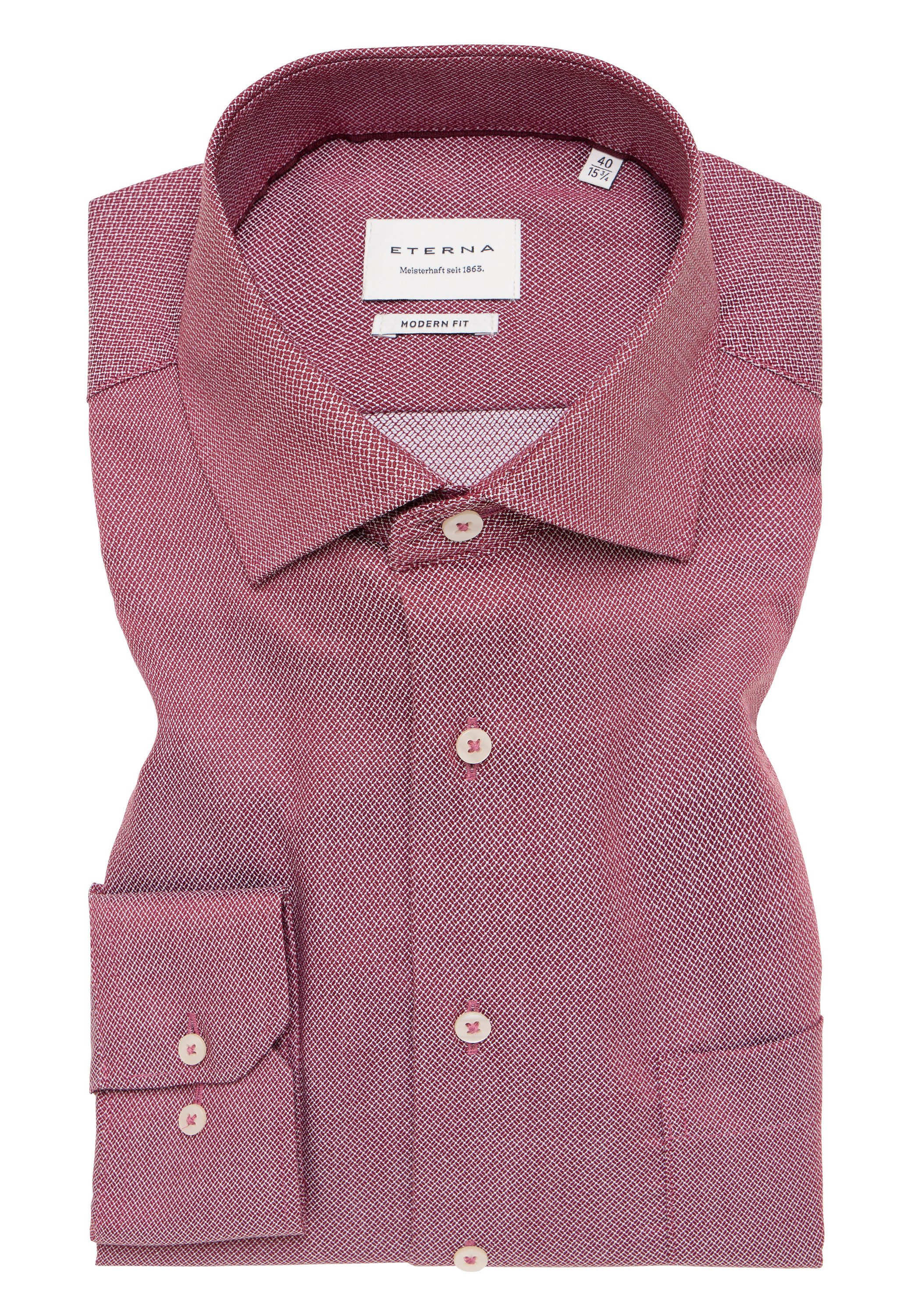 Eterna Overhemd met lange mouwen MODERN FIT NON IRON (strijkvrij)