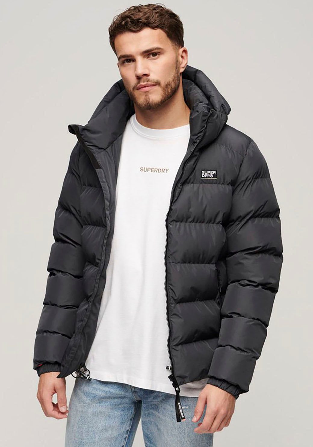 Superdry Gewatteerde jas HOODED SPORTS PUFFER JACKET