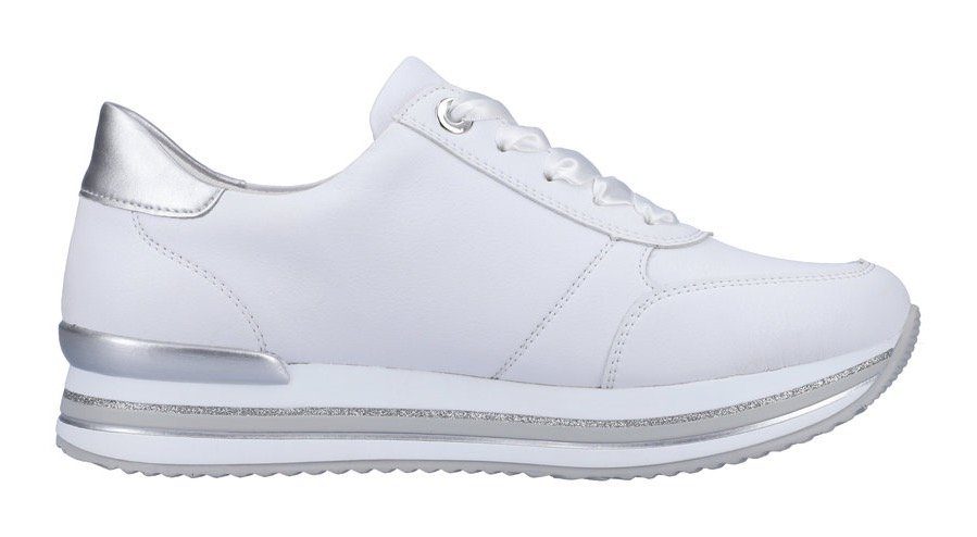 Remonte Plateausneakers met tweekleurige zool, vrijetijdsschoen, lage schoen, veterschoen