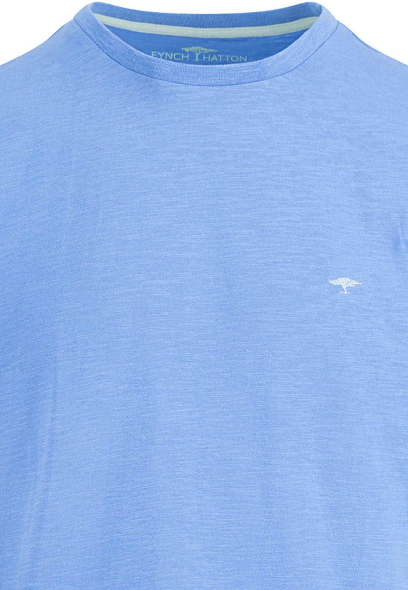 FYNCH-HATTON Shirt met ronde hals met logoborduursel