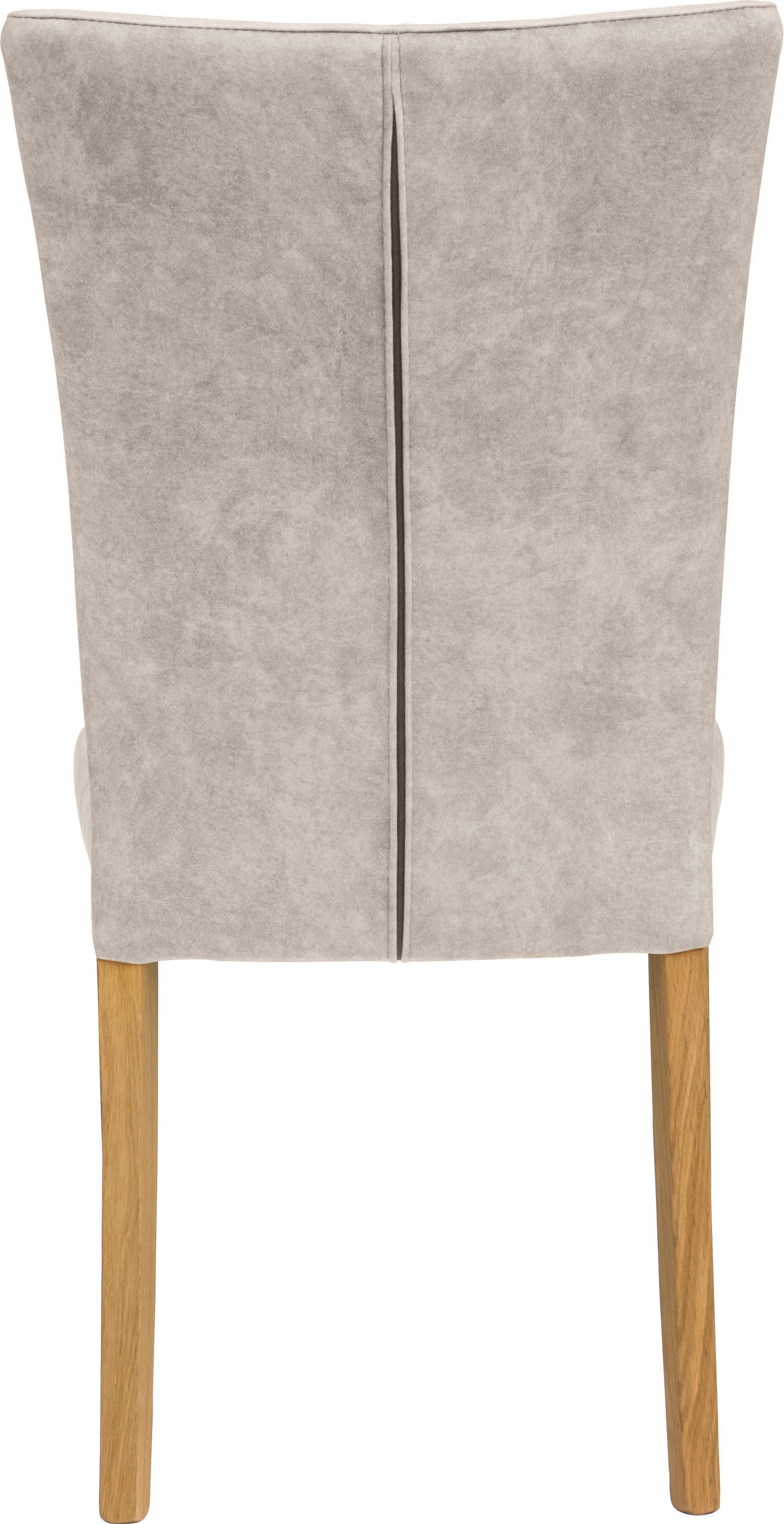 Home affaire Eetkamerstoel Aspen gestoffeerde stoel Massief houten frame, in veel bekledingskwaliteiten landhuis (set, 2 stuks)
