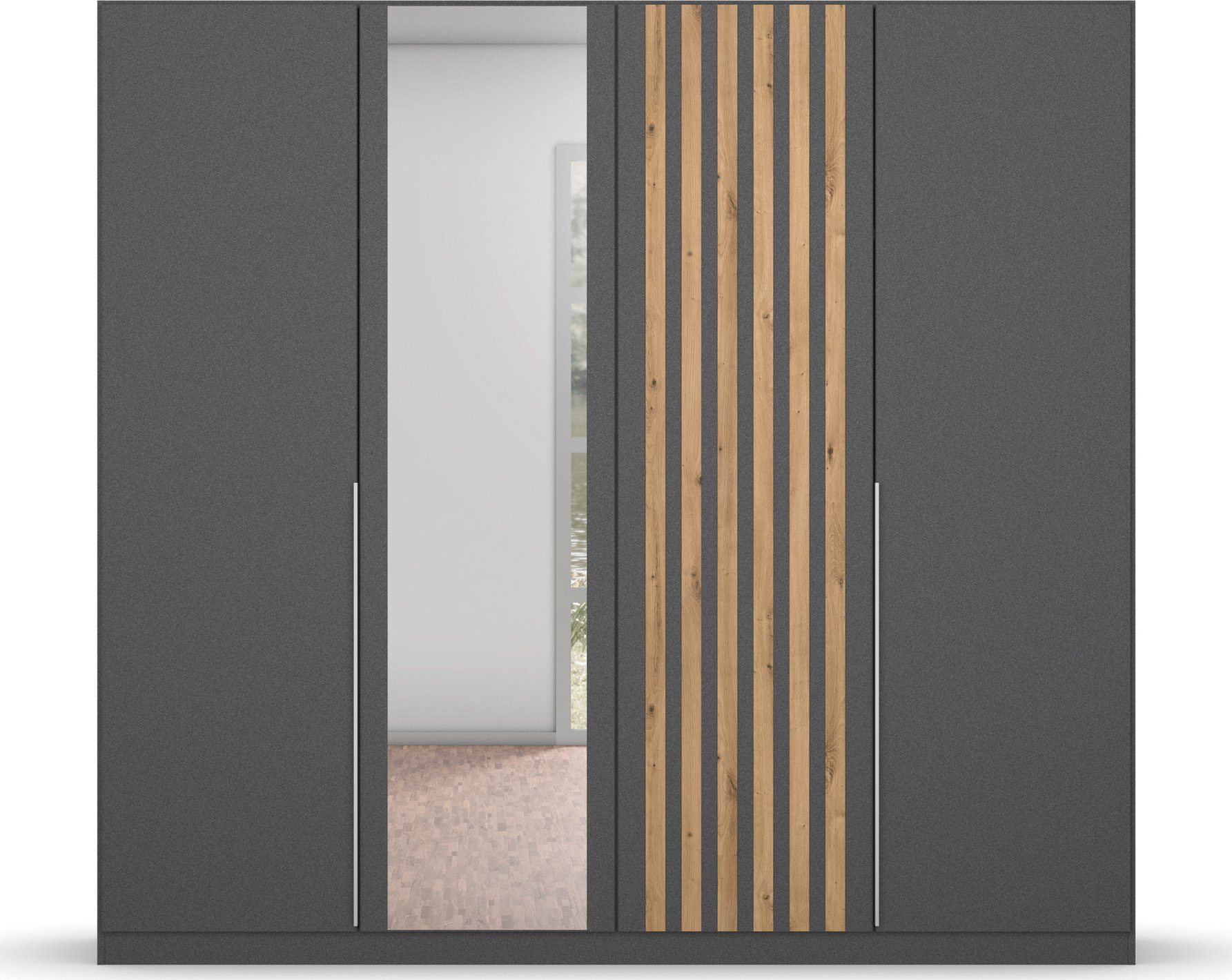 rauch Draaideurkast Kledingkast kast garderobe garderobekast LAMELLA elegante lamellenplaat in 3d akoestisch paneel uiterlijk made in germany