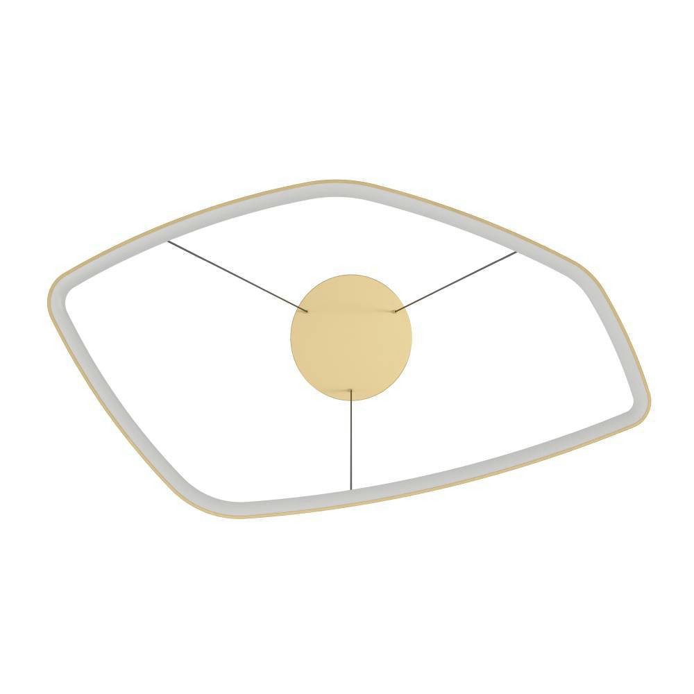 EGLO Hanglamp VALLEROSA dimbare pendelleuchte, metall in messing-gebürstet, lampe, ø 58 cm (1 stuk)