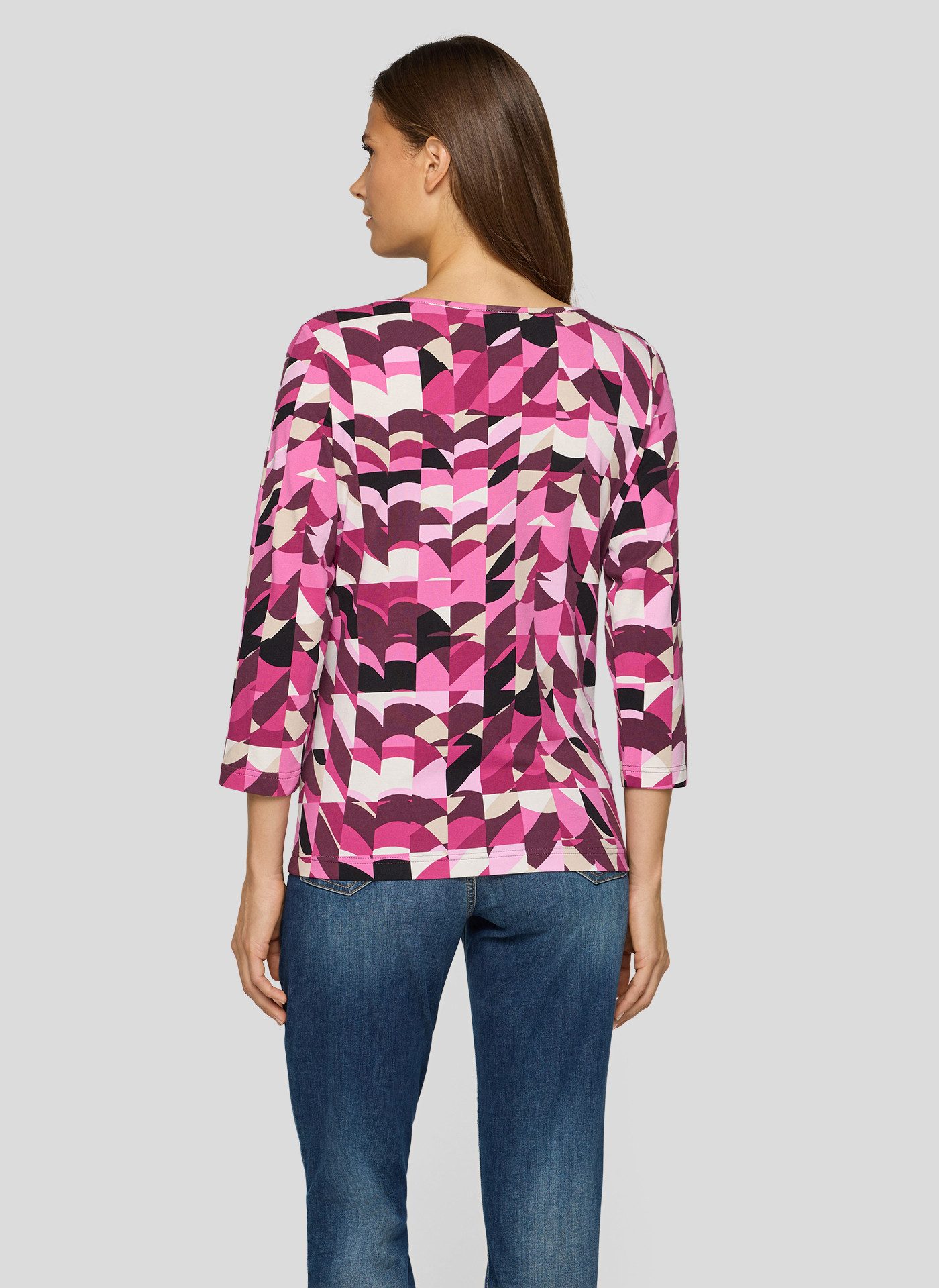 Rabe Shirt met 3/4 mouwen Zomershirt met grafisch patroon