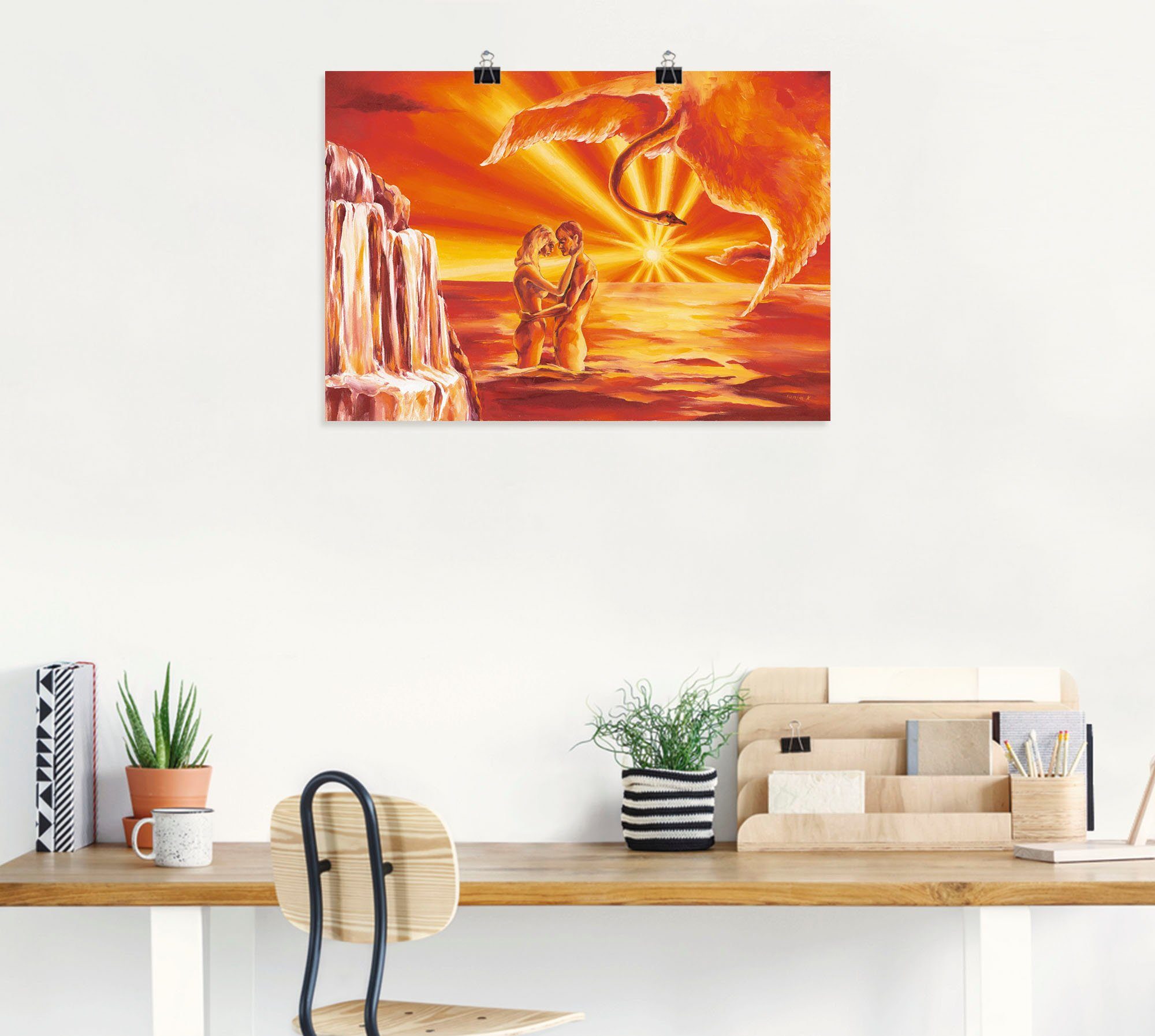 Artland Artprint Liefdespaar als artprint van aluminium, artprint op linnen, muursticker of poster in verschillende maten