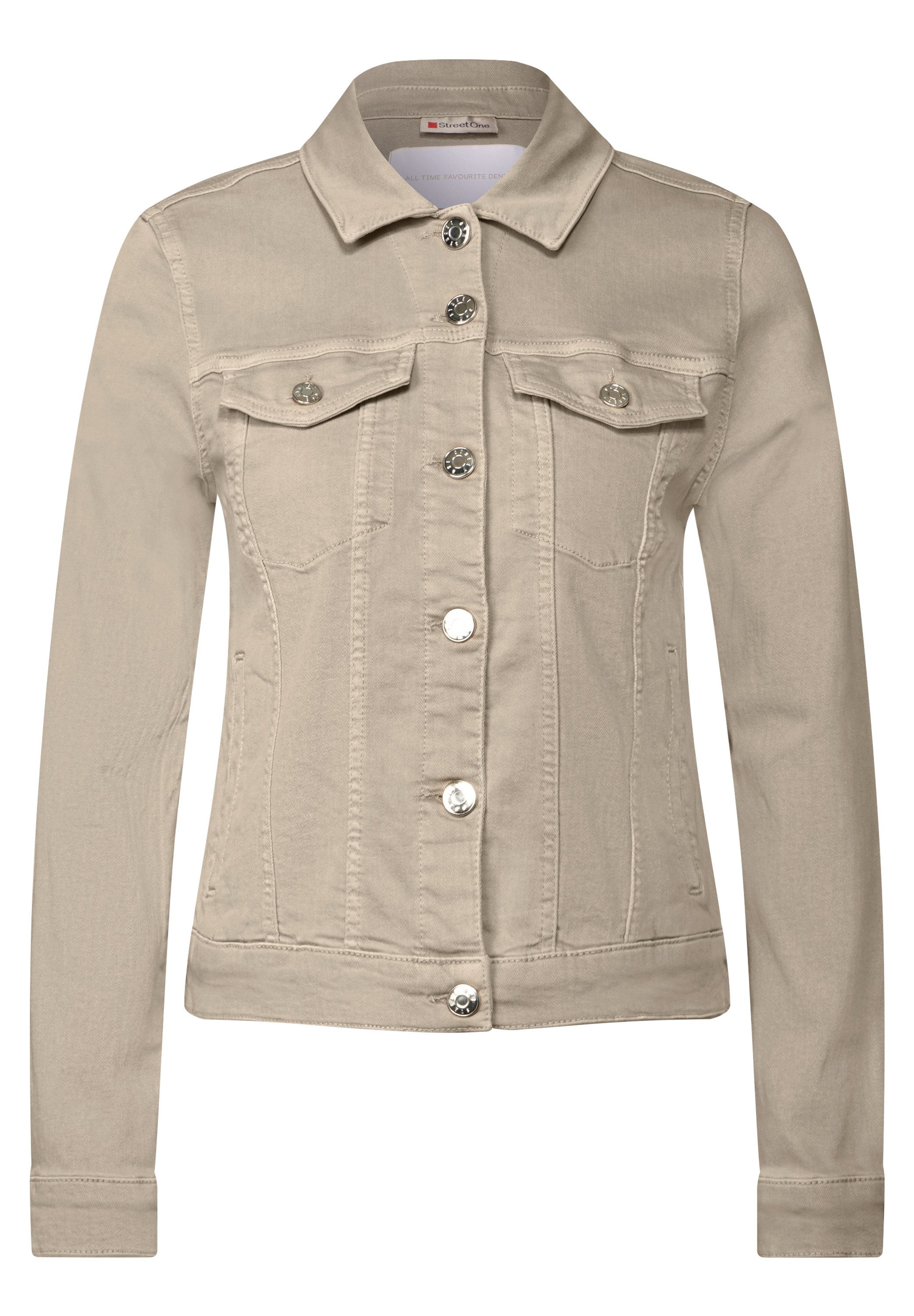 STREET ONE Jeansjack met stretch en knoopsluiting