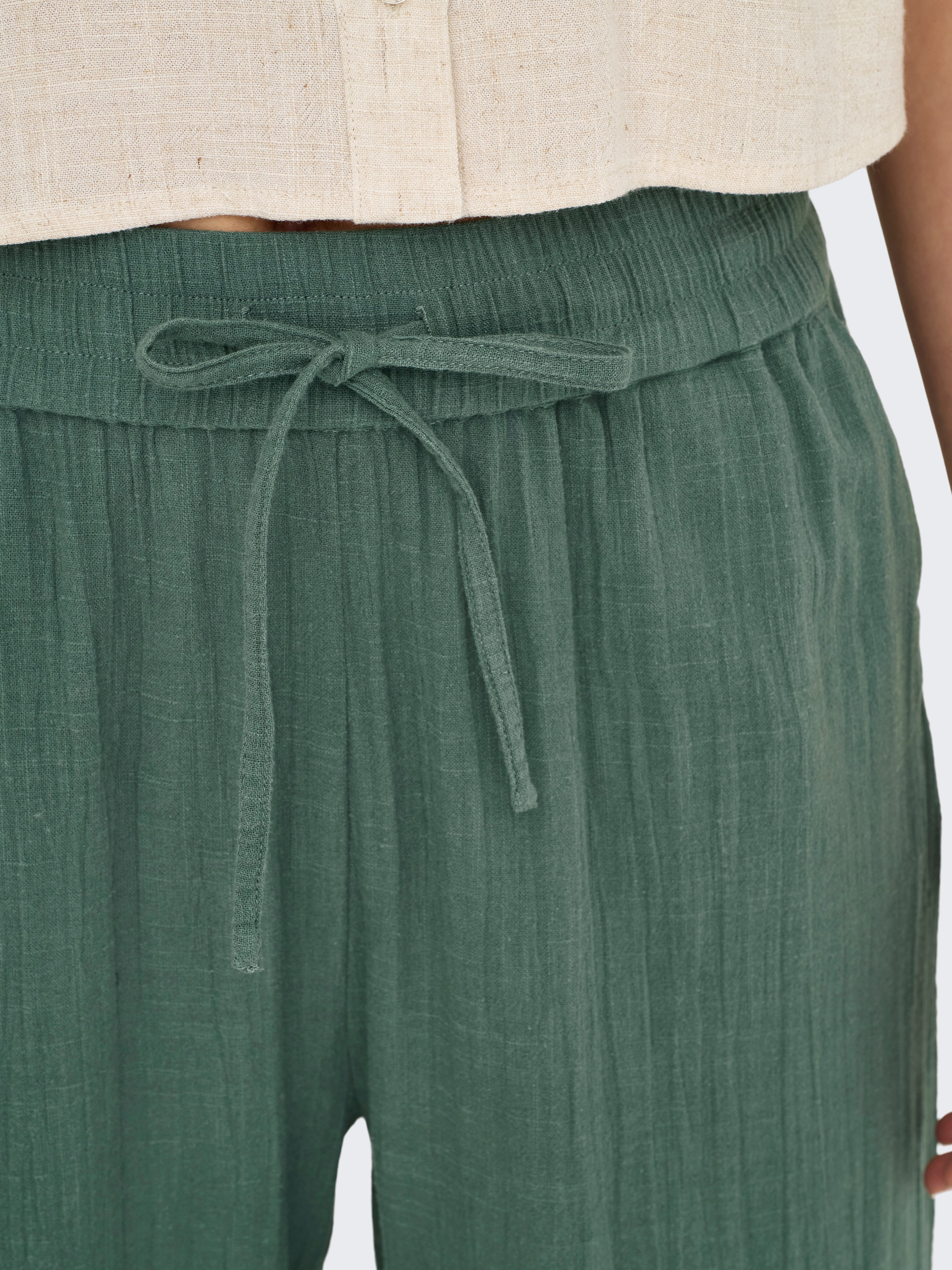 Only Comfortbroek ONLTIZANA COTTON LOOSE PANTS WVN