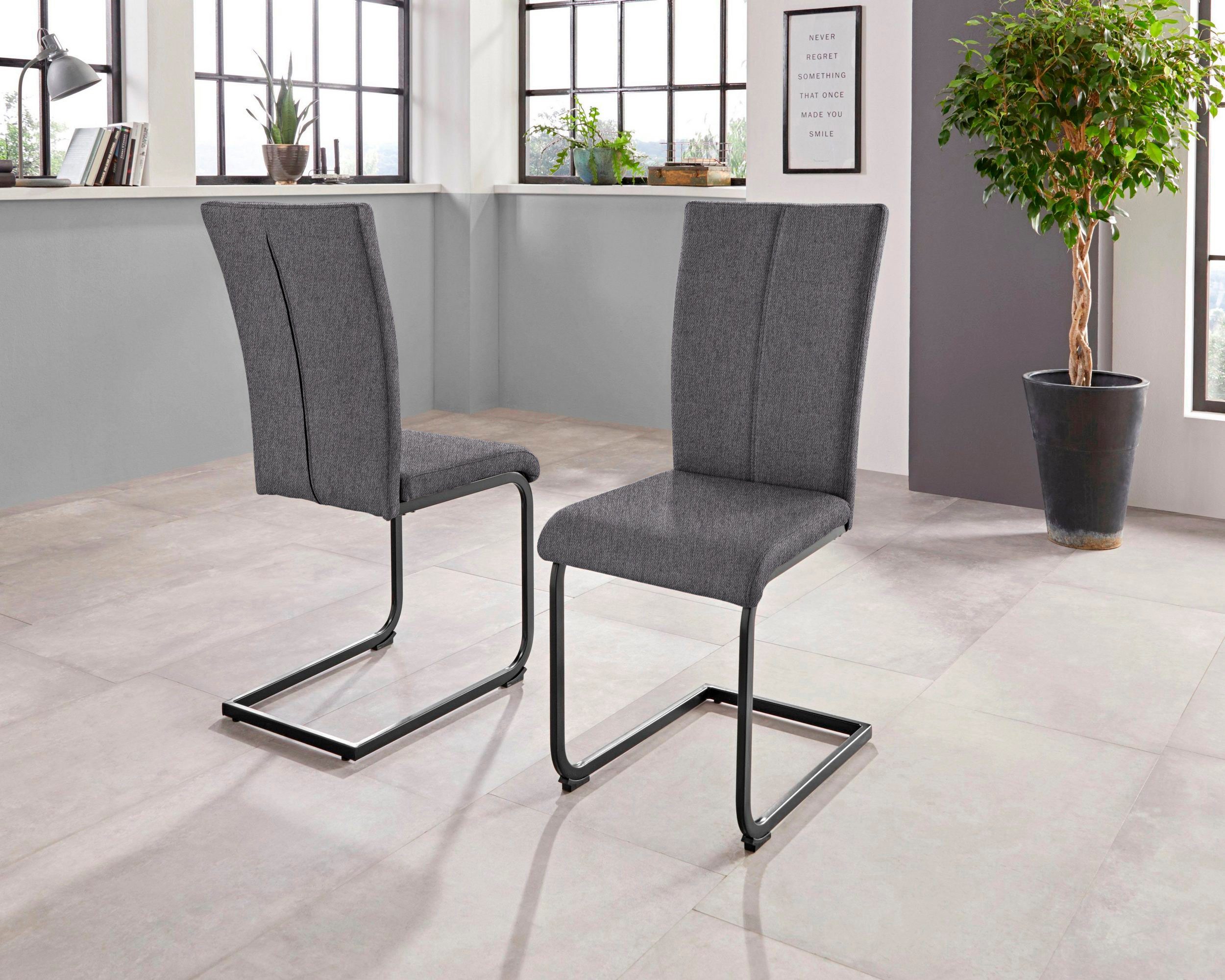 Home affaire Vrijdragende stoel Oliver Stoel belastbaar tot 120 kg (set, 2 stuks)