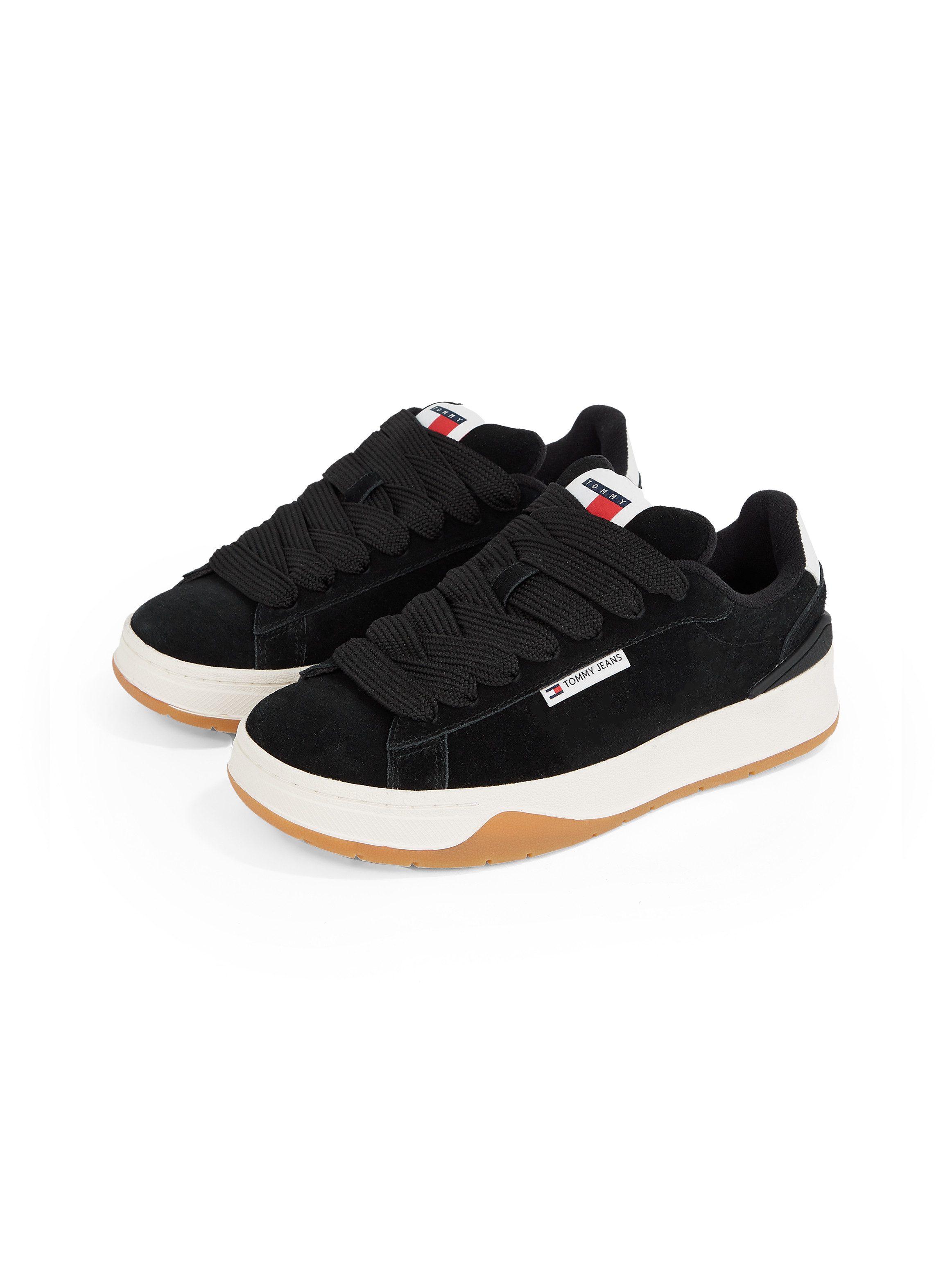 TOMMY JEANS Plateausneakers TJW SKATE SNEAKER , vrijetijdsschoen, halfschoen, veterschoen met gepolsterde schacht