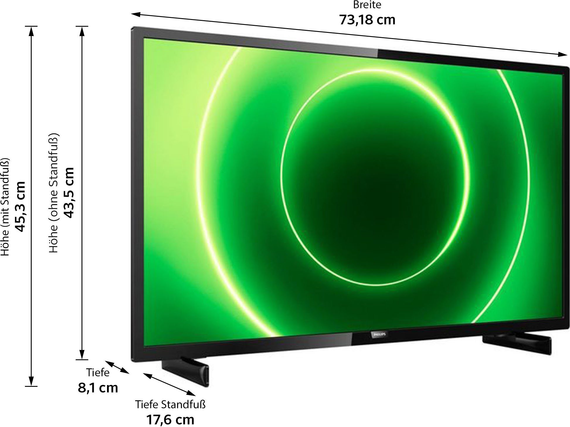 Philips Led-TV 32PFS6805/12, 80 cm / 32", Full HD, Smart TV
