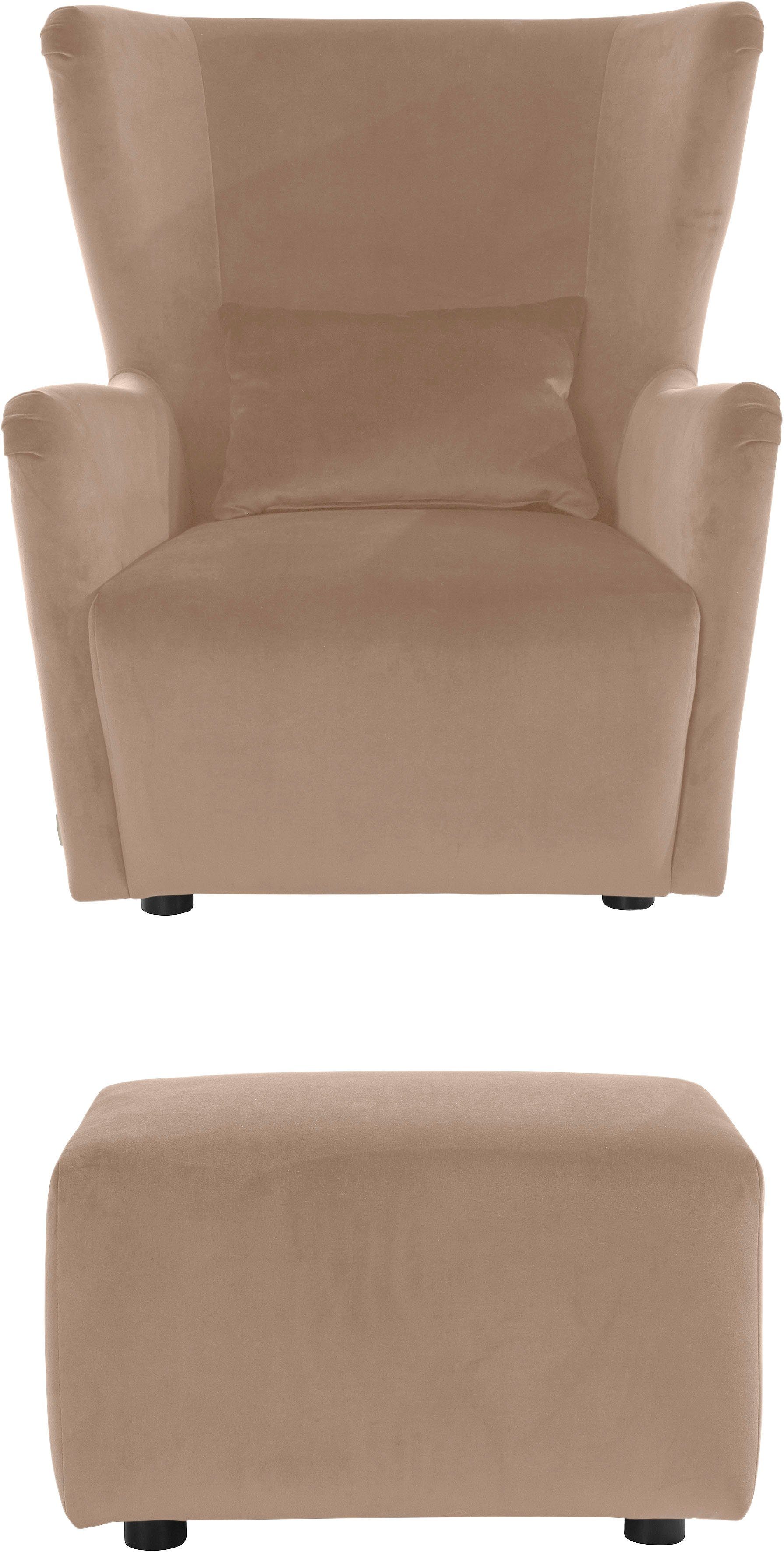 LeGer Home by Lena Gercke Oorfauteuil Levke Stoel naar keuze met of zonder hocker