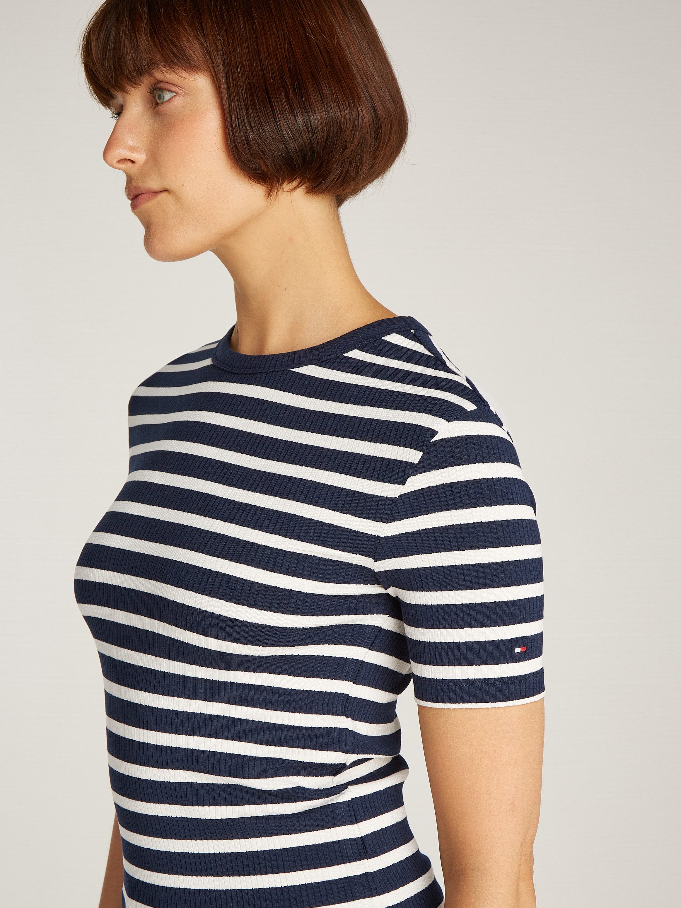 Tommy Hilfiger Shirt met lange mouwen SLIM 5X2 RIB O-NK LS