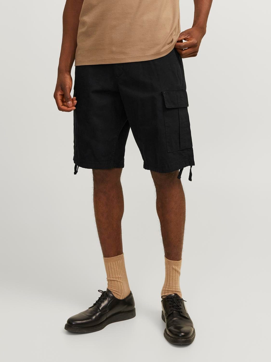 Jack & Jones Cargoshort JPSTCOLE BARKLEY JJCARGO SHORTS SN heren korte broeken maat M zwart