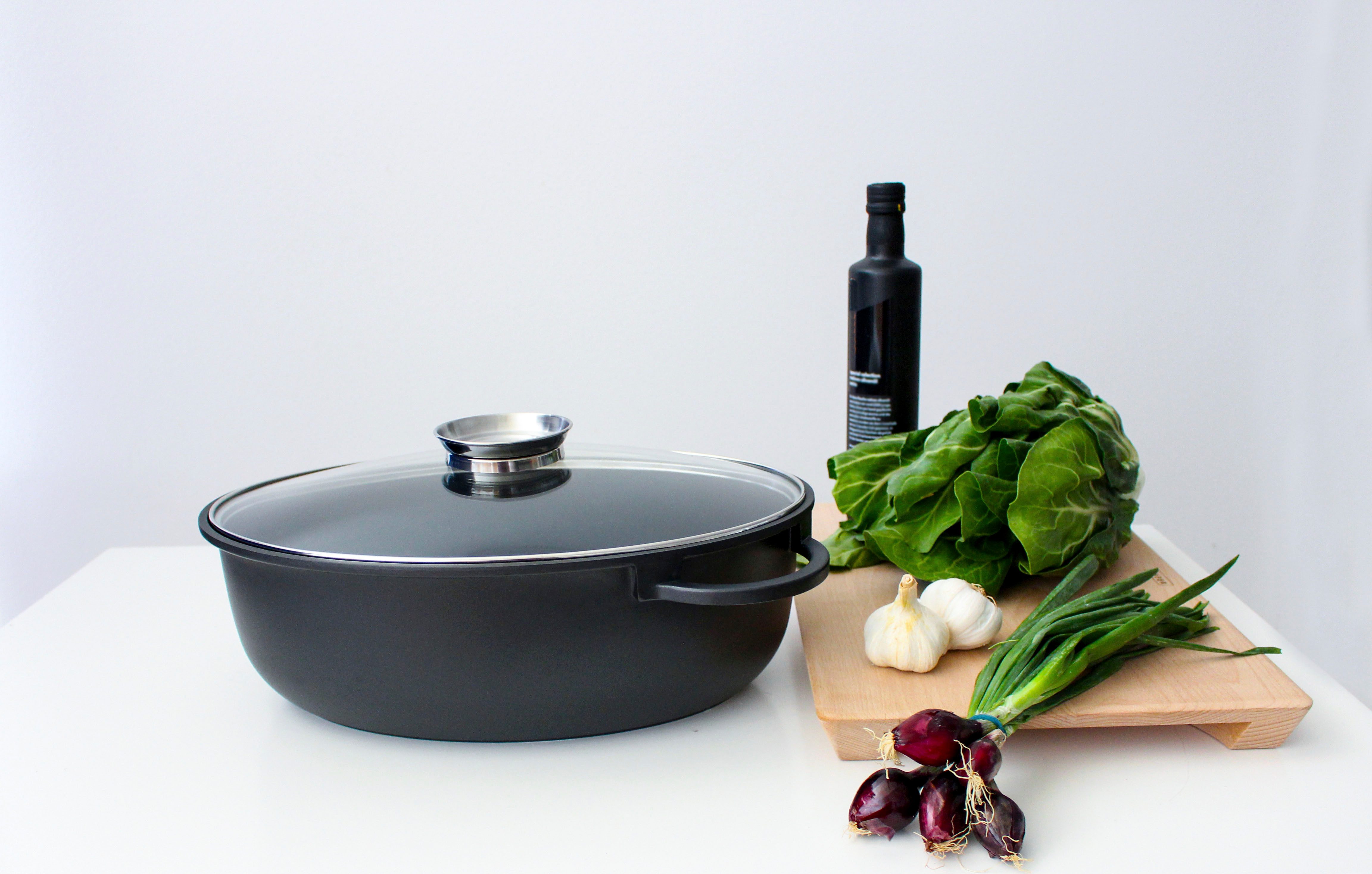 Elo Braadpan Alucast aluminium braadpan ovaal 38 cm inclusief serveertang