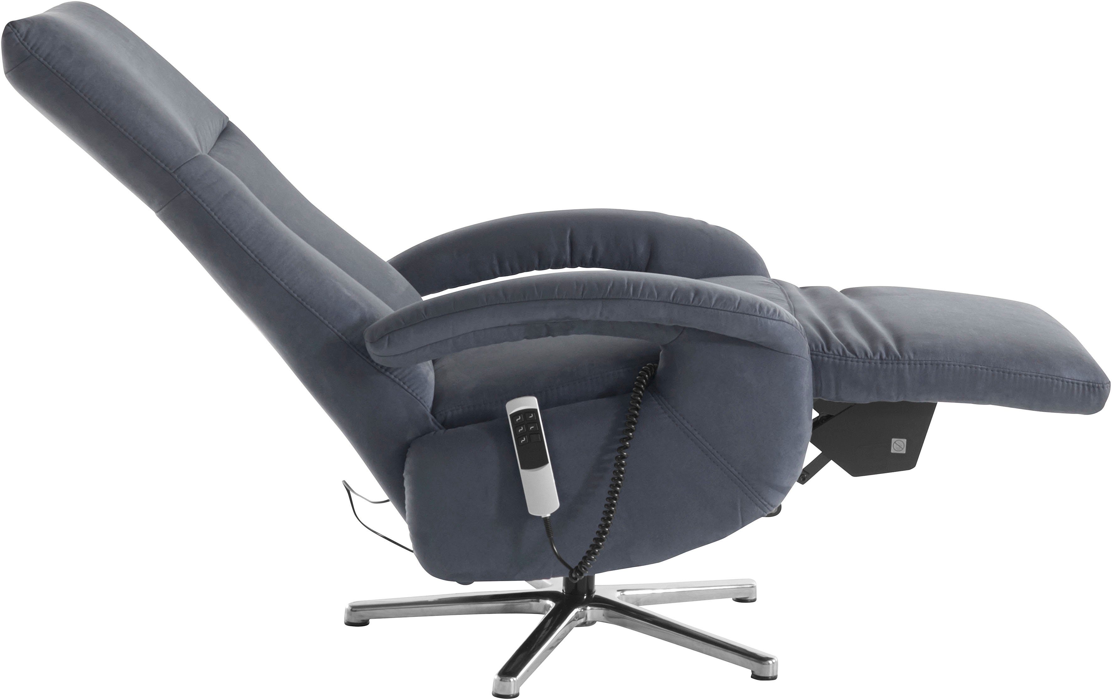 sit&more Relaxfauteuil Tycoon met verstelbare hoofdsteun en 360° draaifunctie keuze tussen handmatige of elektrische functie, ook met accu (draadloos)