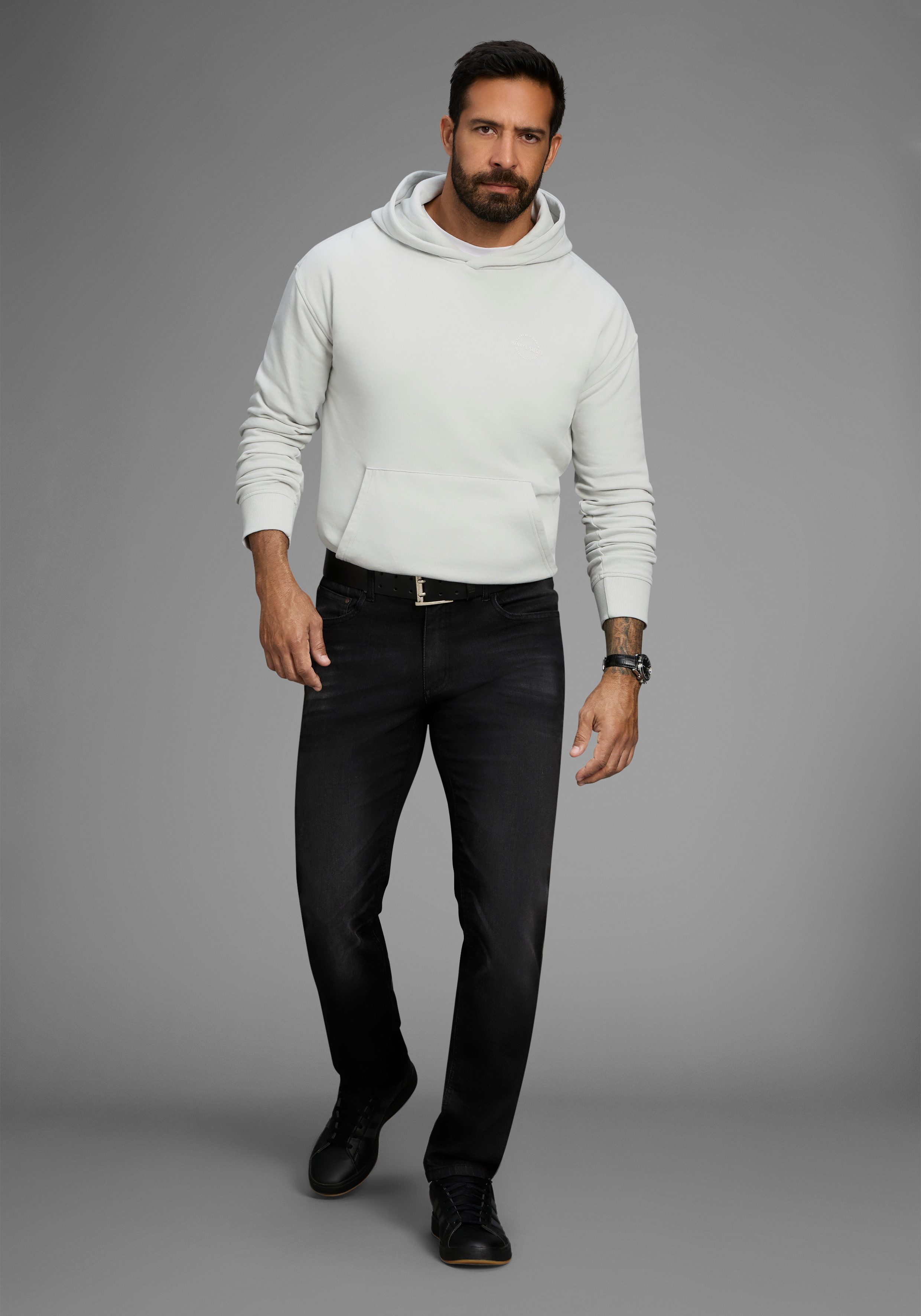 Arizona Jeans met elastische band Paul elastische tailleband, comfort-fit, rechte pijpsnit