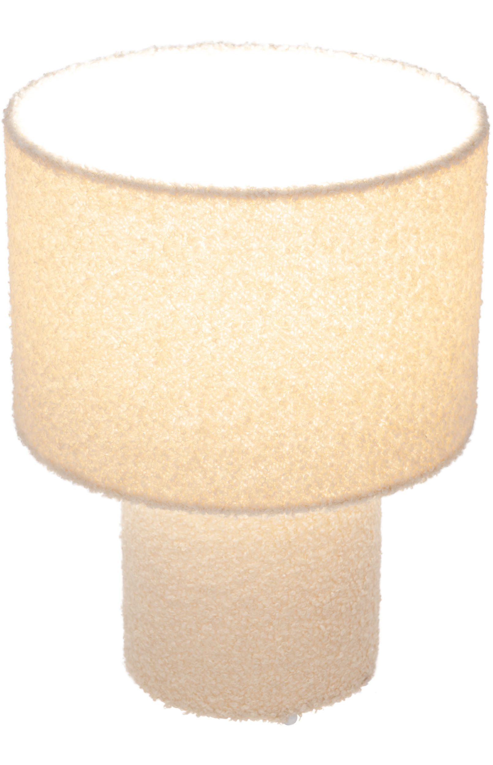näve Tafellamp Fluffy fluffy pluche bekleding, h:31cm d:23cm, toevoer met schakelaar, e27 (1 stuk)