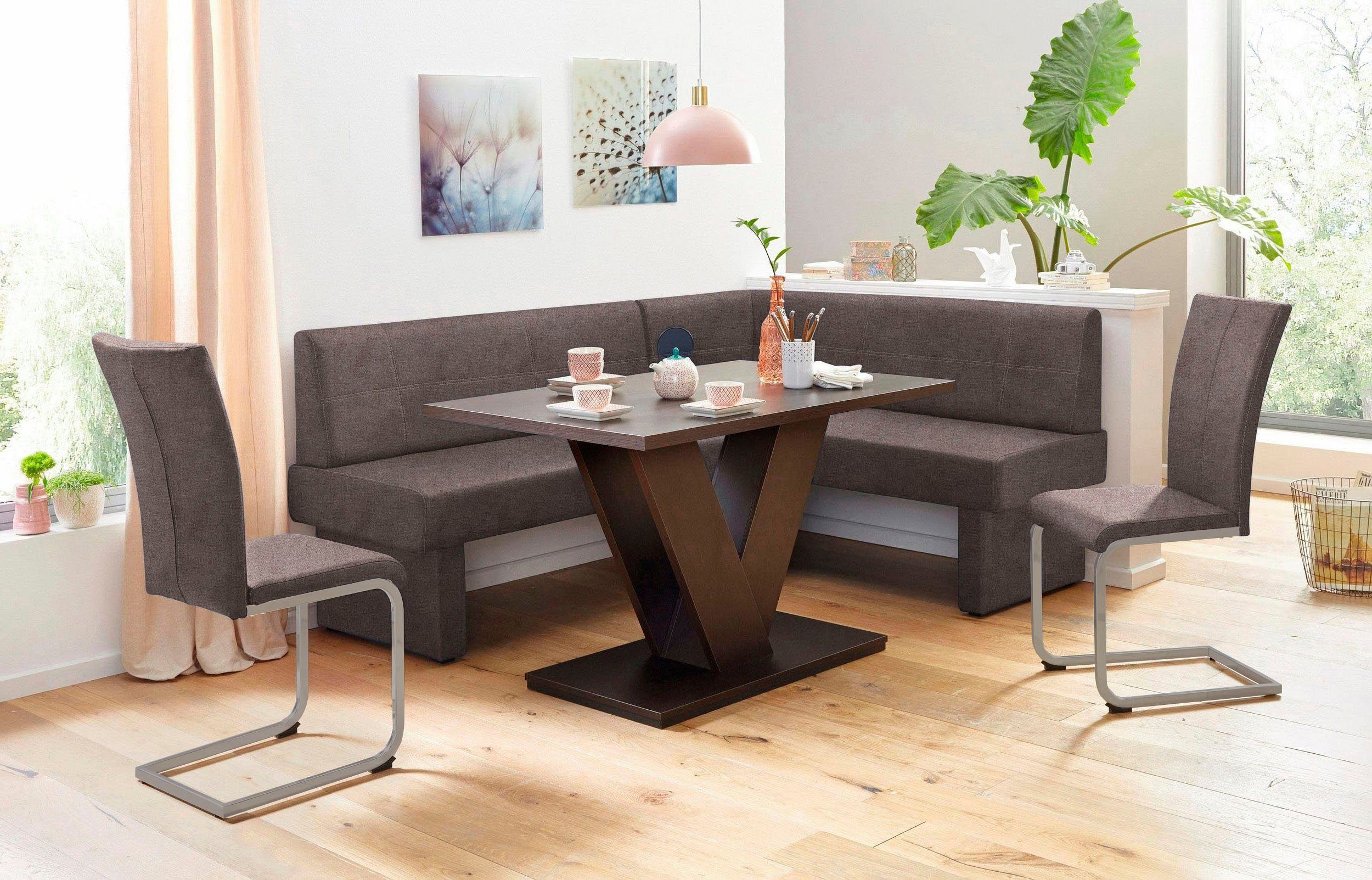 Home affaire Vrijdragende stoel Nils Stoel belastbaar tot 120 kg, frame metaal in chroom-look of zwart (set, 2 stuks)