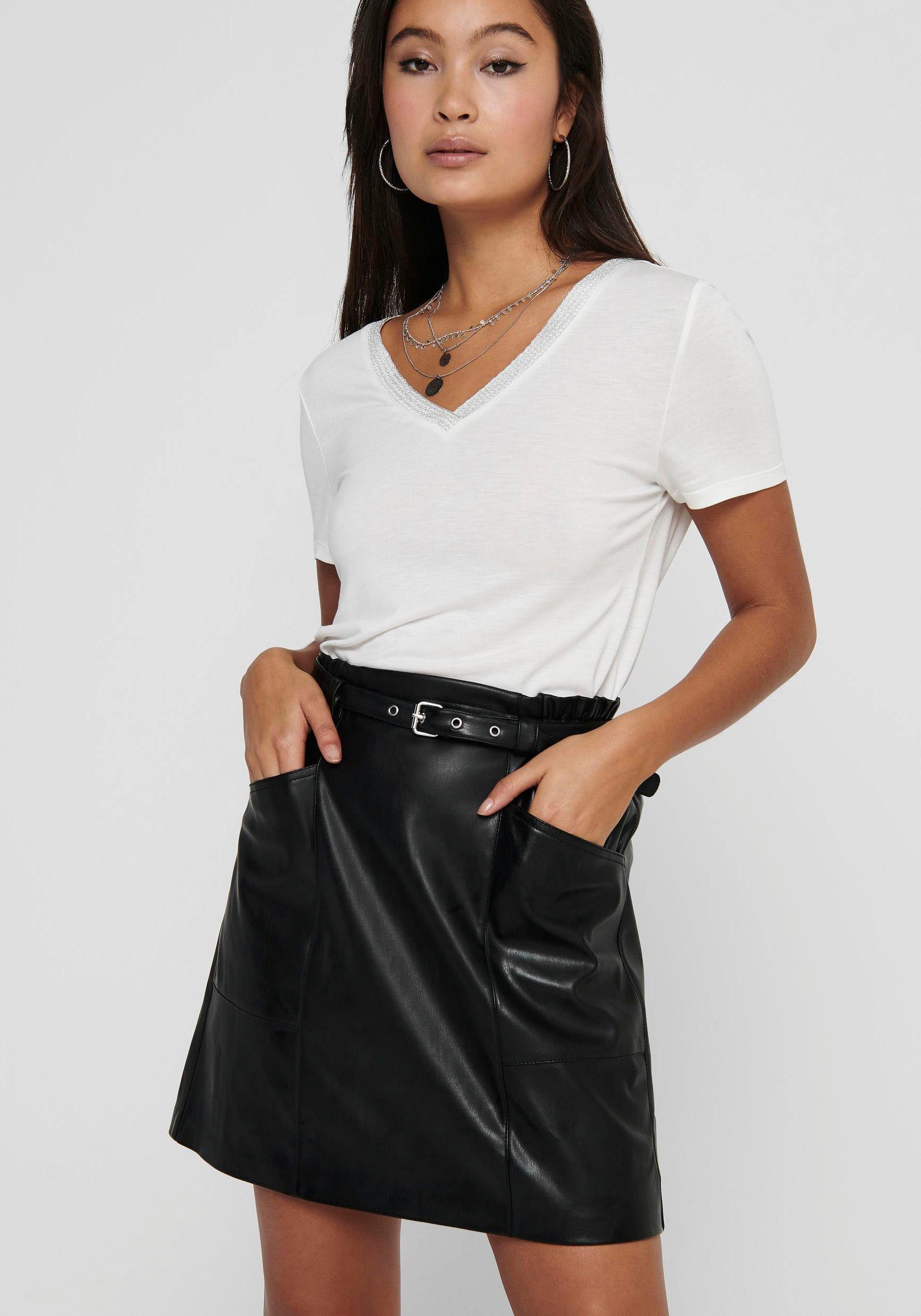 Only Imitatieleren rok ONLHEIDI FAUX LEATHER SKIRT OTW NOOS