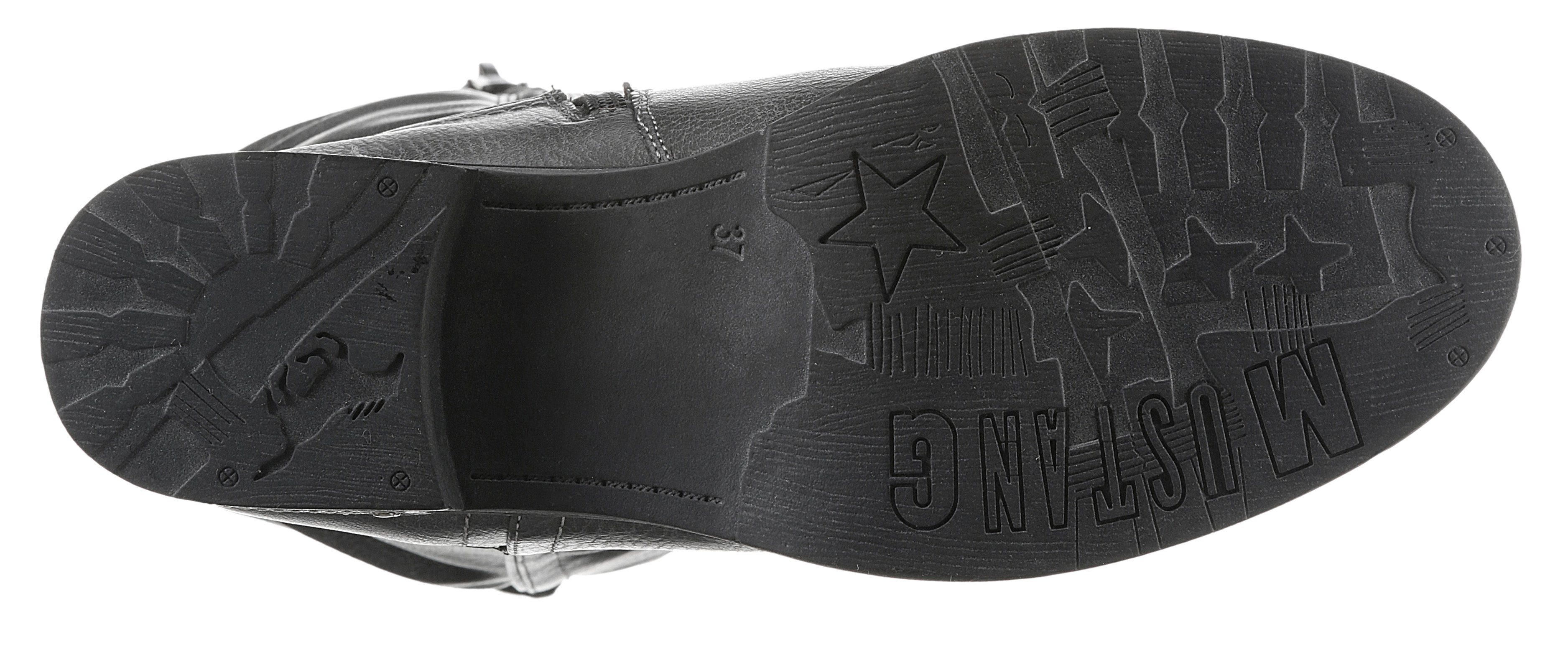 Mustang Shoes Winterlaarzen long shaft boots, block heel, with gathers at the slouchy shaft