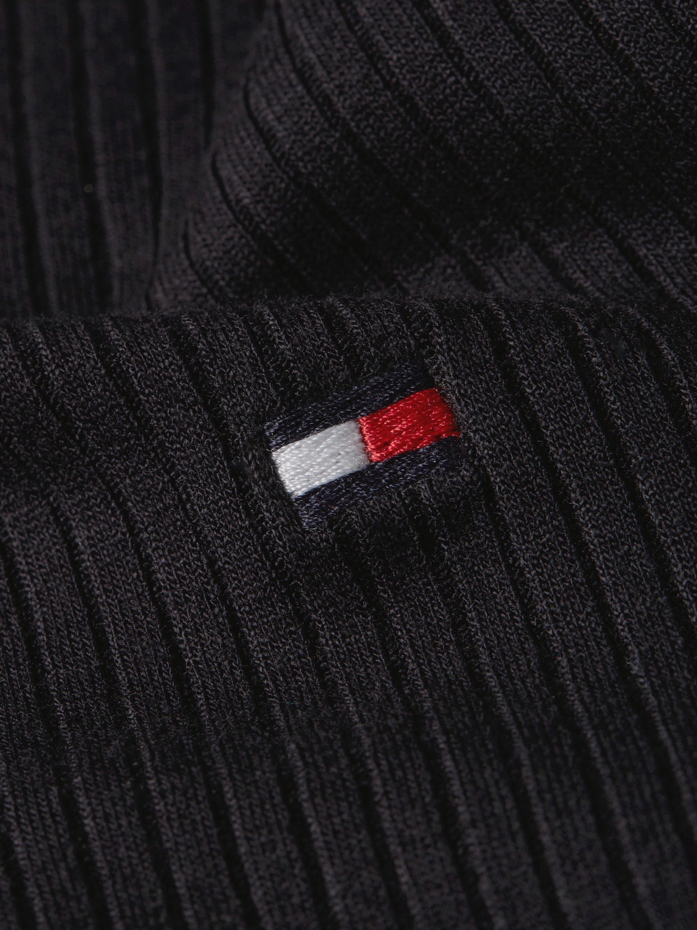 Tommy Hilfiger Shirt met lange mouwen SLIM 5X2 RIB ROLL-NK LS in een geribde structuur