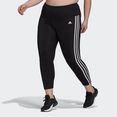 adidas trainingstights designed to move high-rise 3 strepen sport 7-8-tight zwart