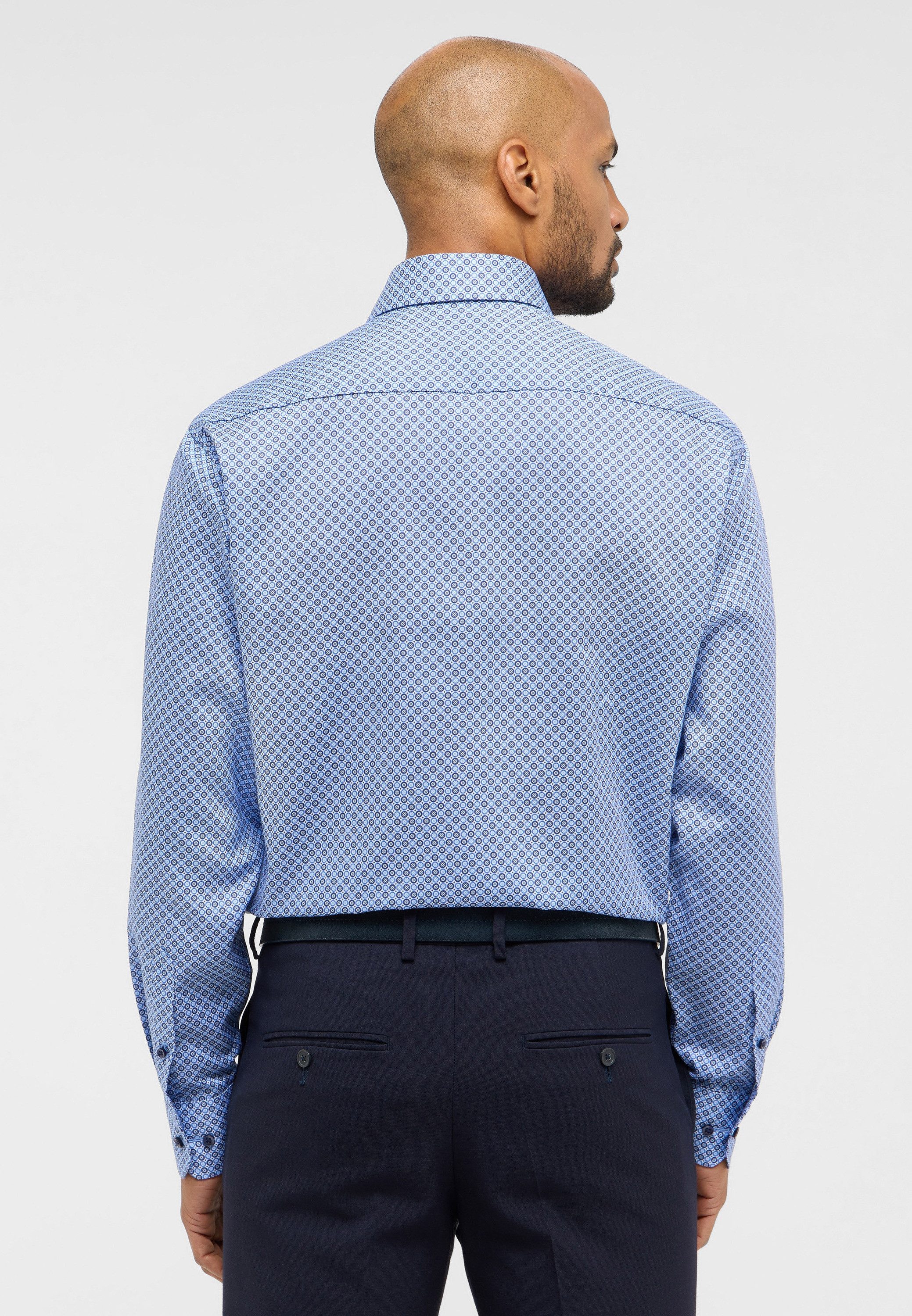 Eterna Overhemd met lange mouwen Comfort fit NON IRON (strijkvrij)