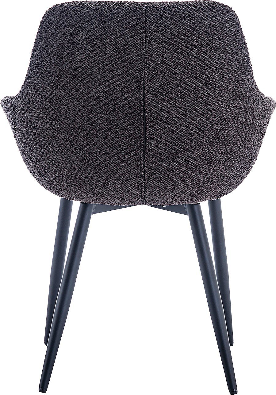 SalesFever Stoel met armleuningen moderne bouclébekleding (set, 2 stuks)