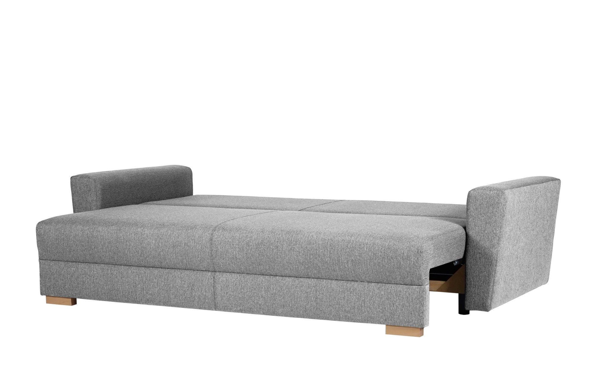 INOSIGN 3-zitsbank MAGHERA slaapbank met bedlade, van hoogwaardige afwerking met golfvering, corduroy en structuur bekleding, b/h/d 230/92,5/79 cm