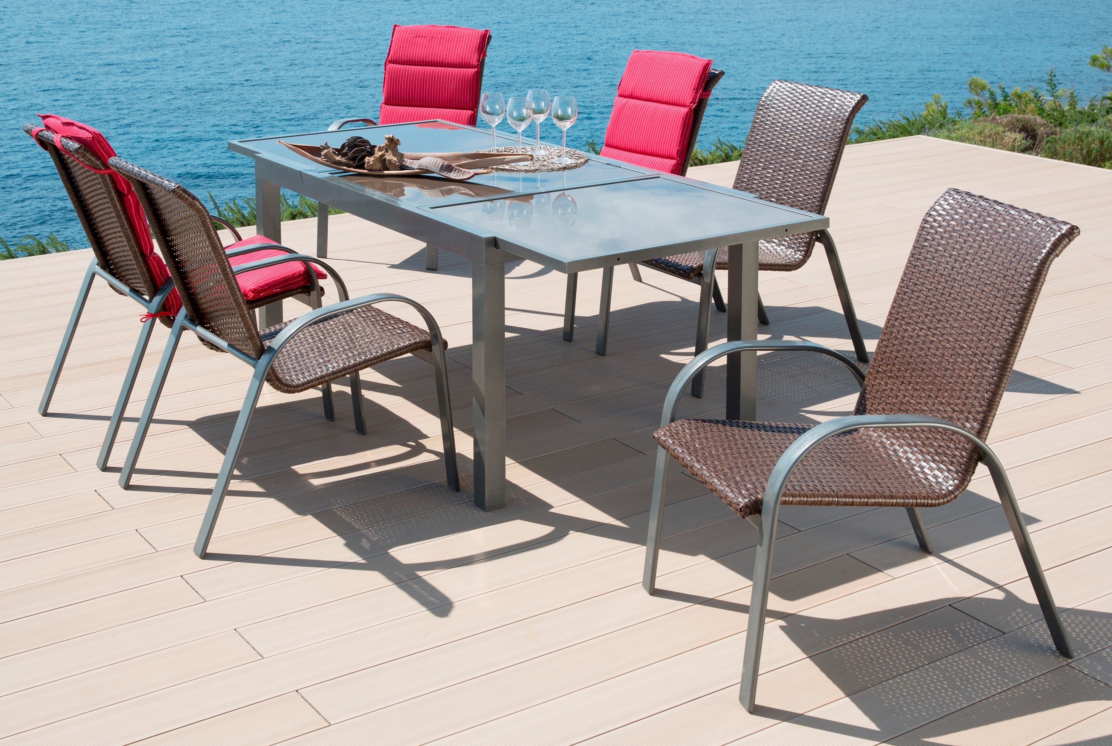 MERXX Tuin-eethoek Côte d ́Azur tuinsets grijs