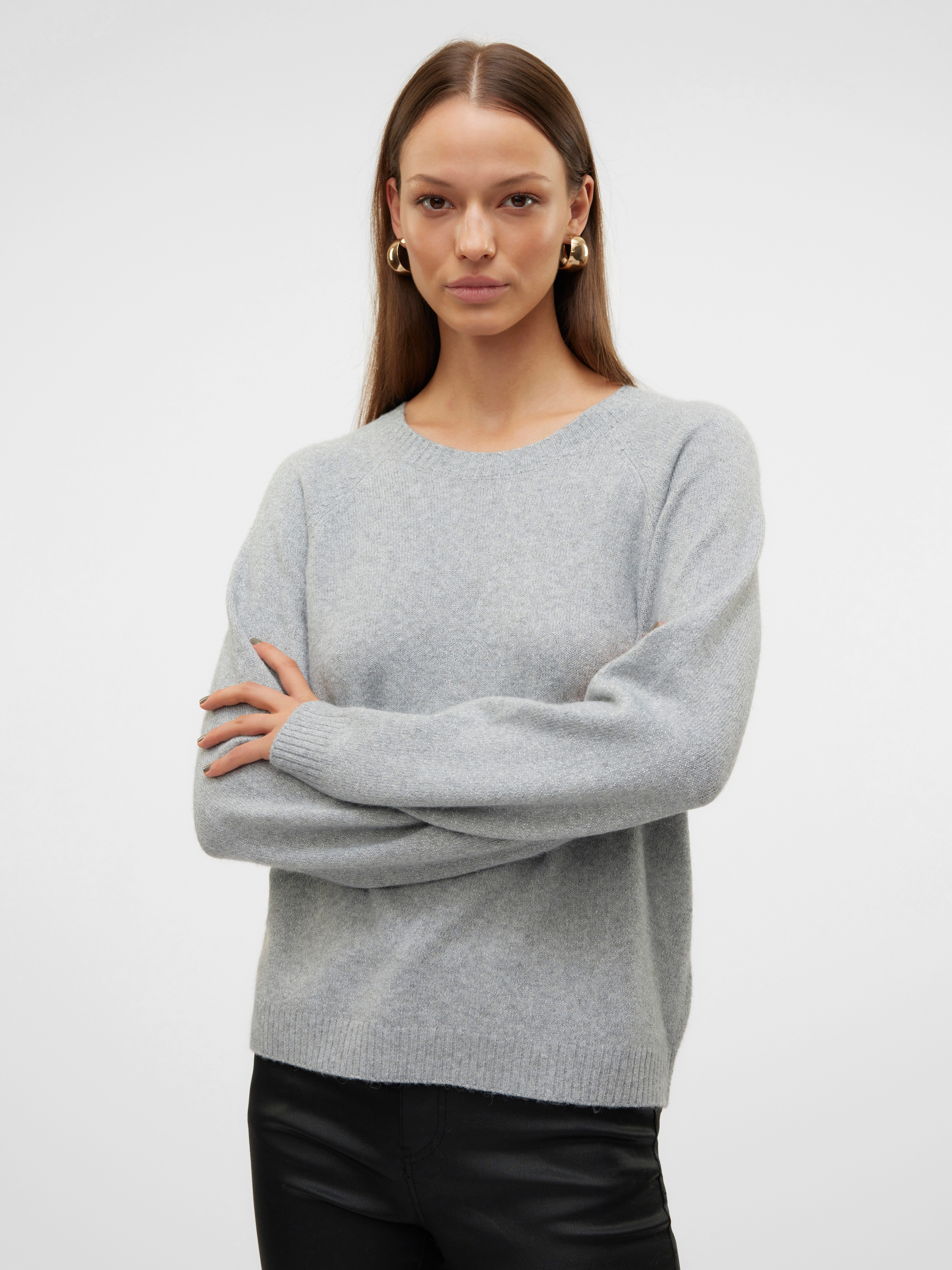 Vero Moda Trui met ronde hals VMDOFFYSHINE LS O-NECK BLOUSE REP NOOS
