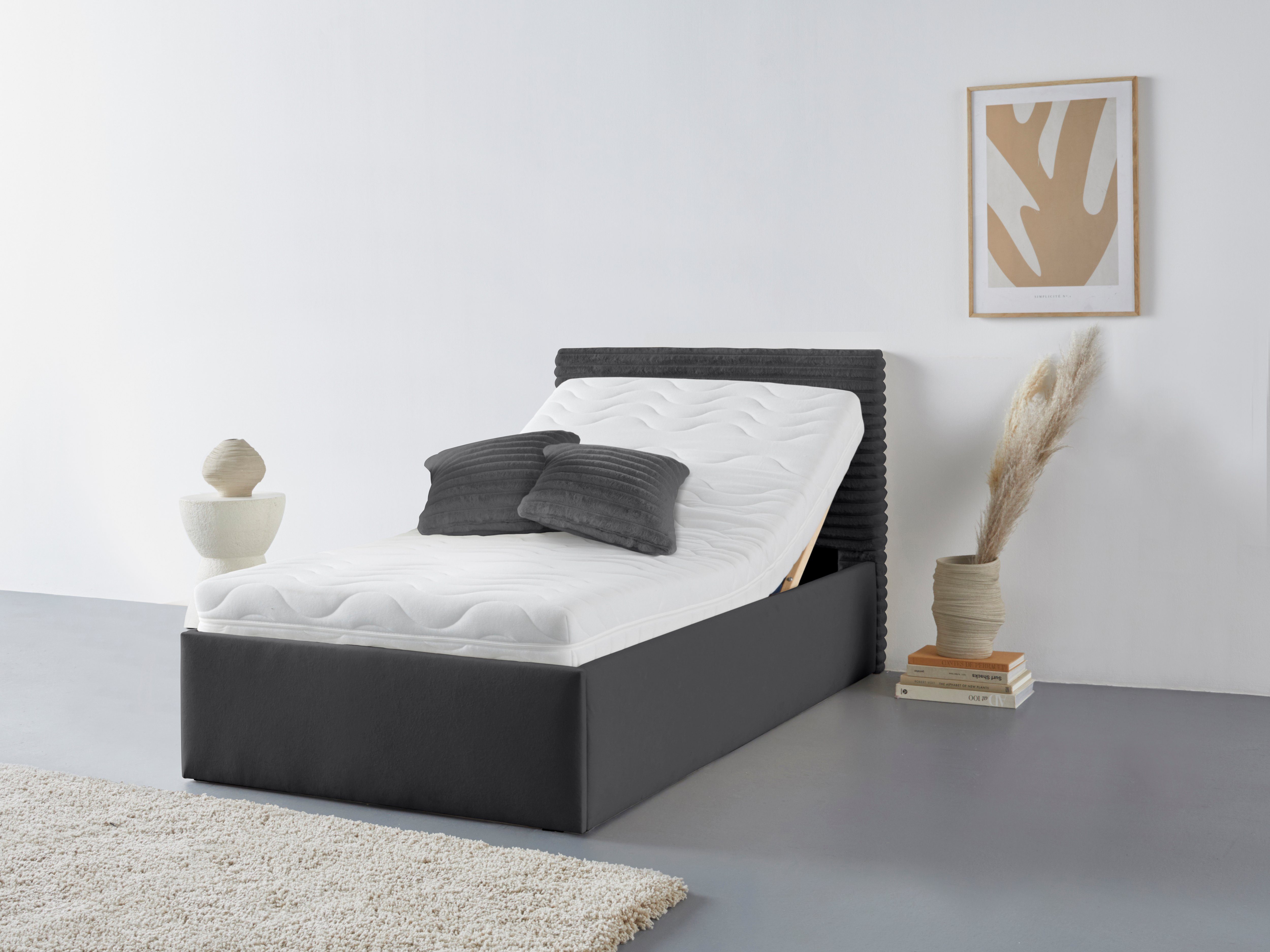 Westfalia Polsterbetten Gestoffeerd bed VITA ook verkrijgbaar met extra opbergruimte, inclusief verstelbare hoofdsteunen