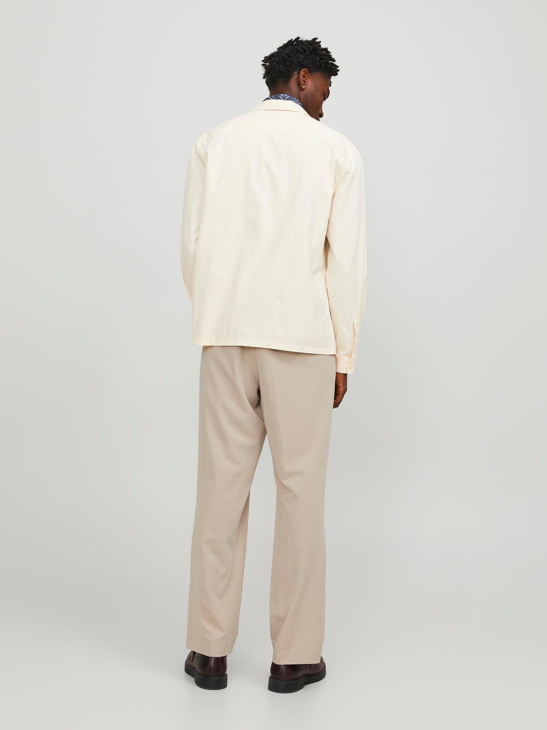 Jack & Jones Overhemd met lange mouwen JJEVENICE LINEN BLEND OVERSHIRT LS SN