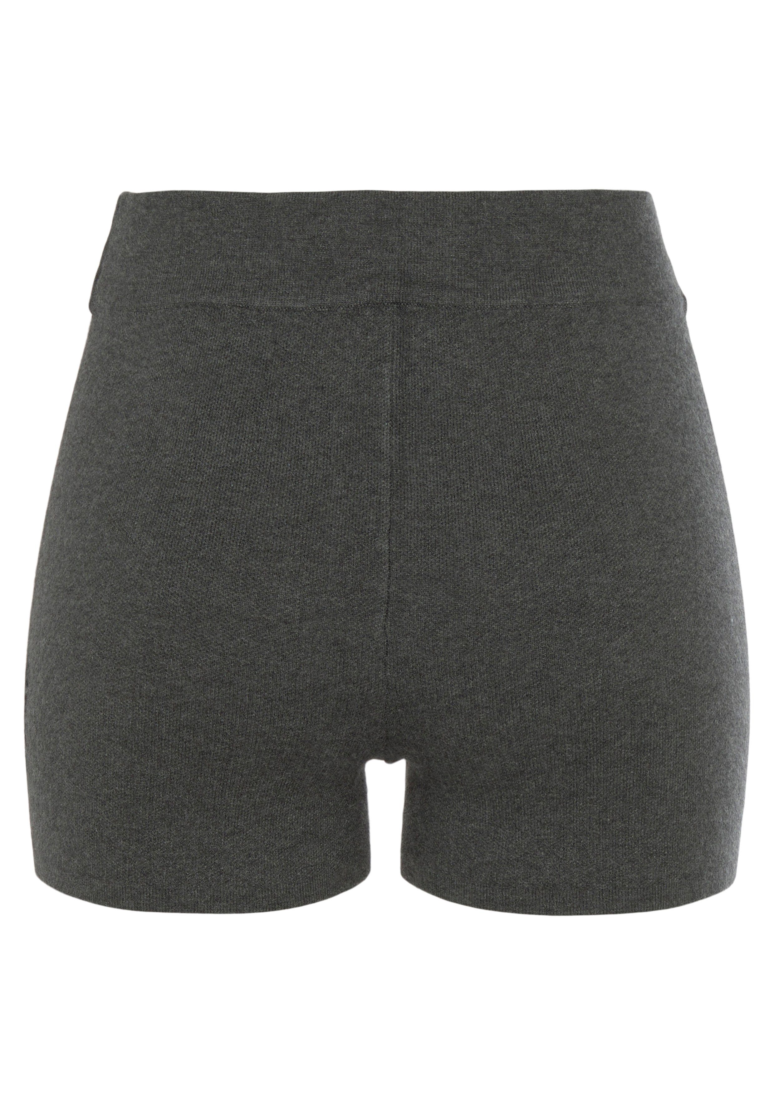 Elbsand Tricotbroek Korte broek van hoogwaardig breiwerk, met logostiksel, loungewear