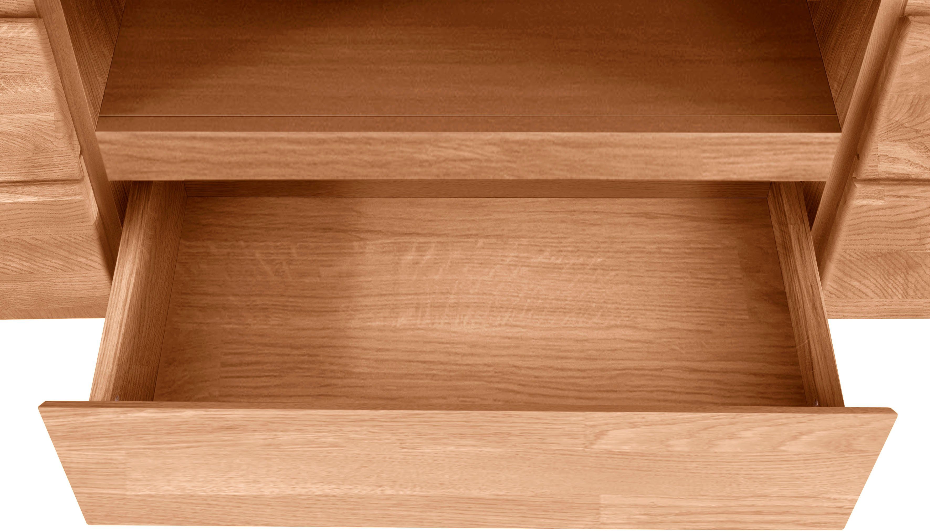 Home affaire Wandmeubel Burani gedeeltelijk massief hout (set, 4-delig)