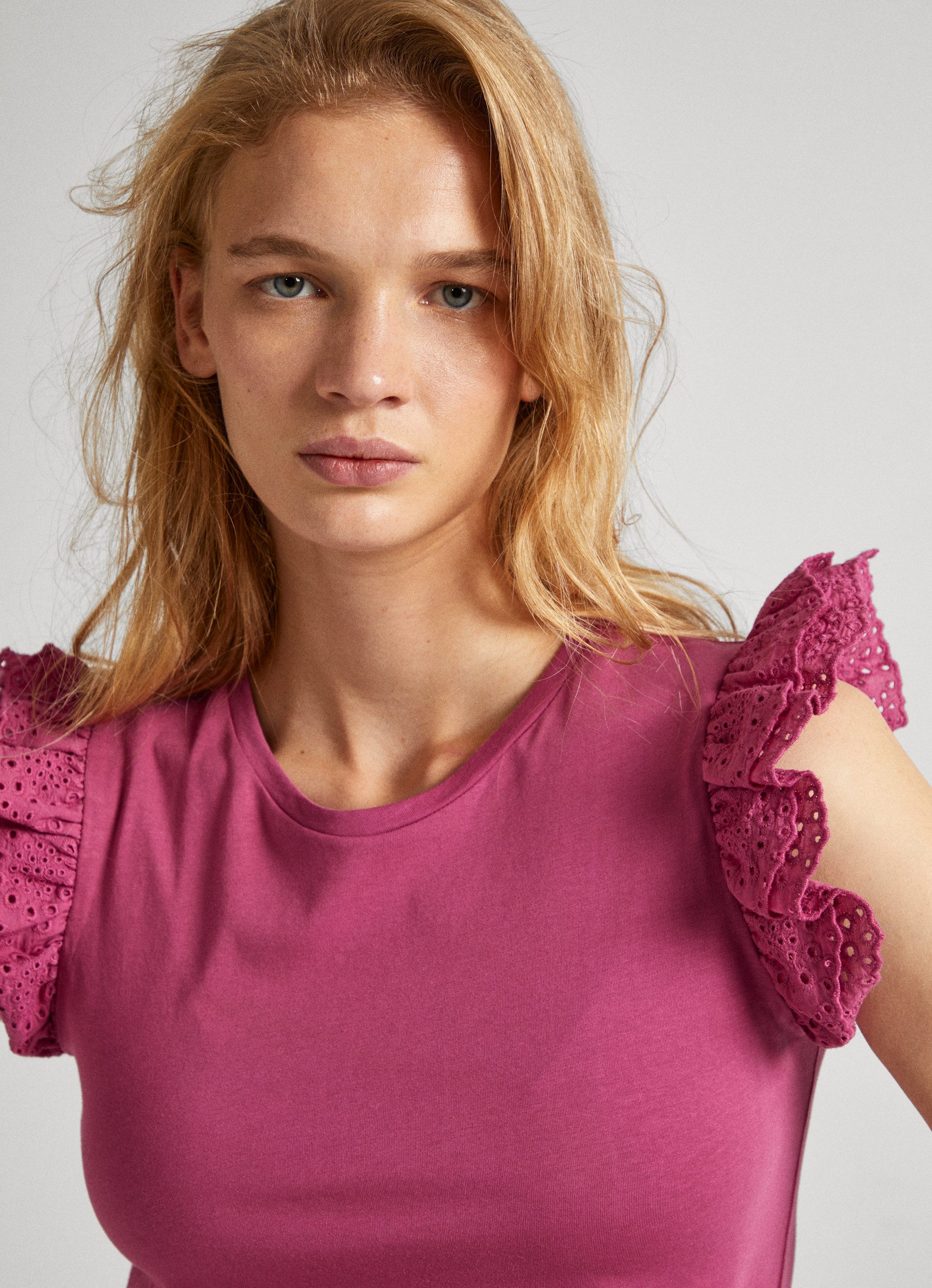 Pepe Jeans T-shirt Lindsay met ruches