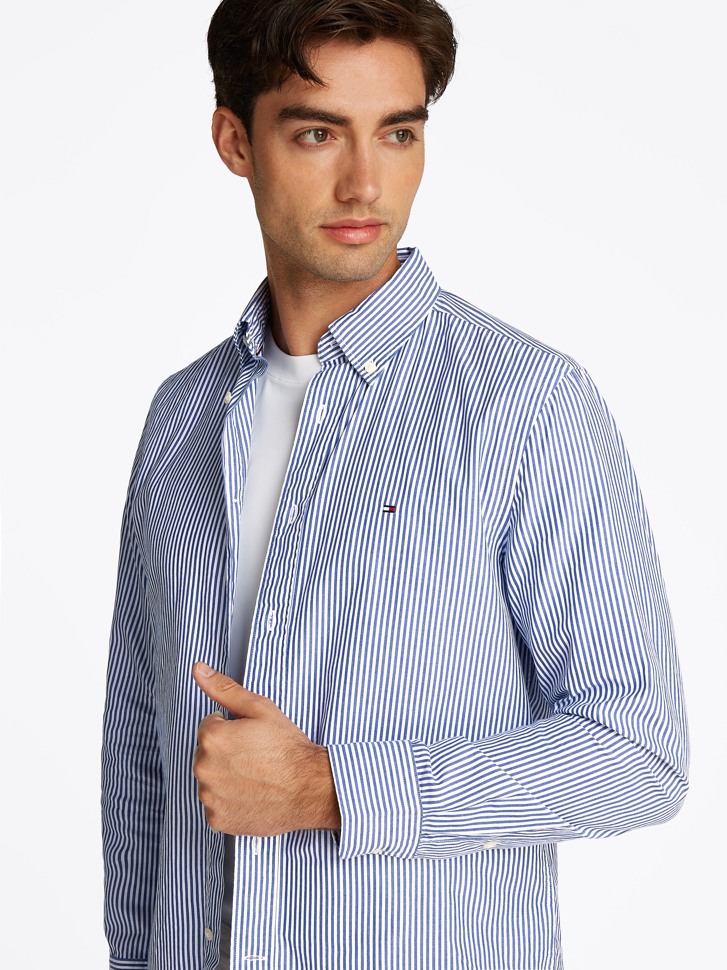Tommy Hilfiger Overhemd met lange mouwen FLEX POPLIN CLASSIC STP RF SHIRT