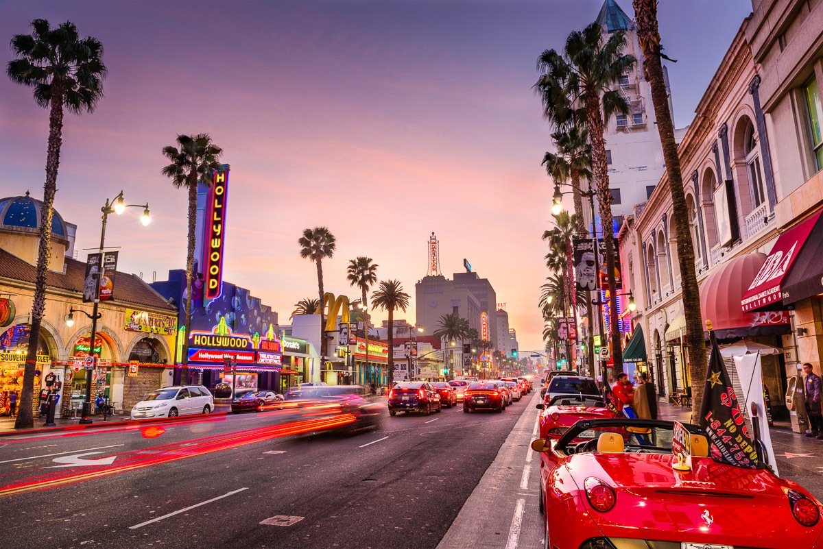 Papermoon Fotobehang Hollywood Boulevard Vliesbehang, eersteklas digitale print fotobehang multicolor