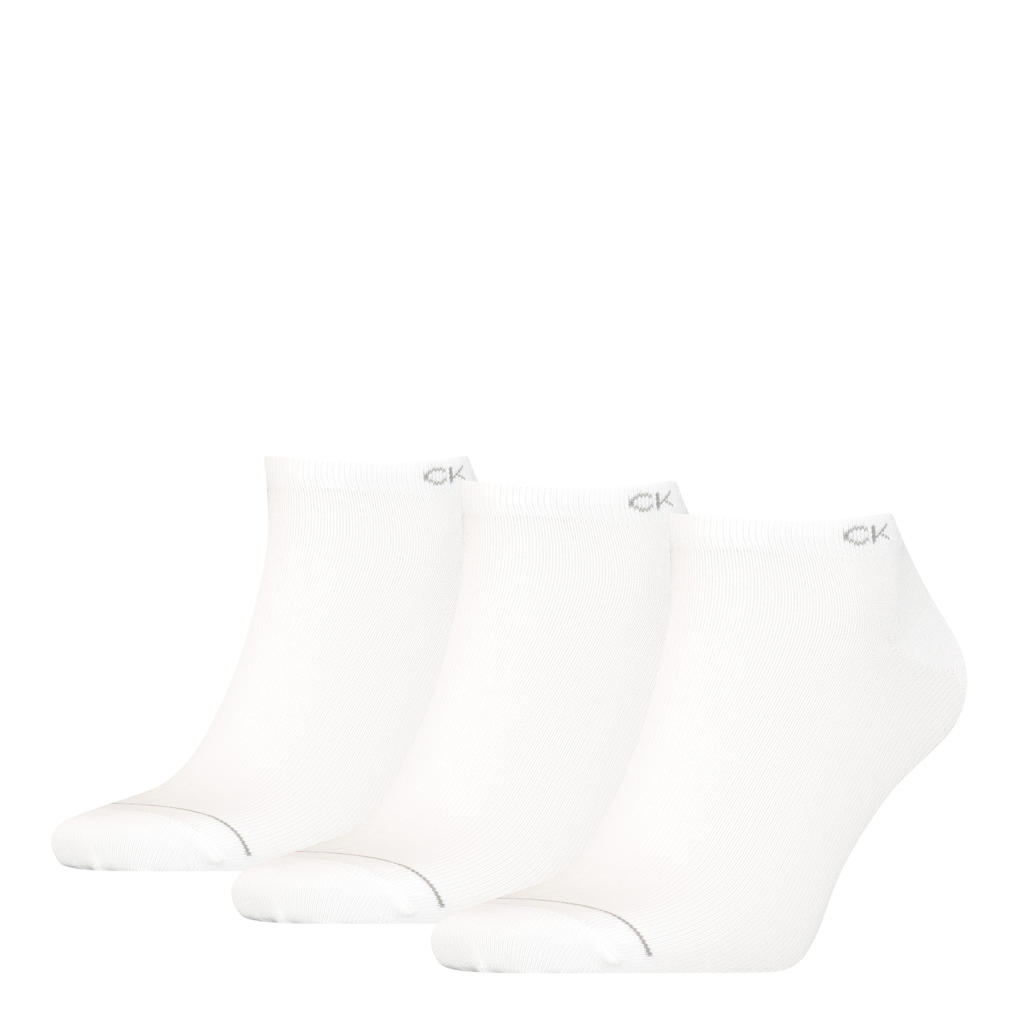 Calvin Klein Sneakersokken CK MEN SNEAKER 3P met logo bij de boord (3 paar, 3 paar) heren sokken wit