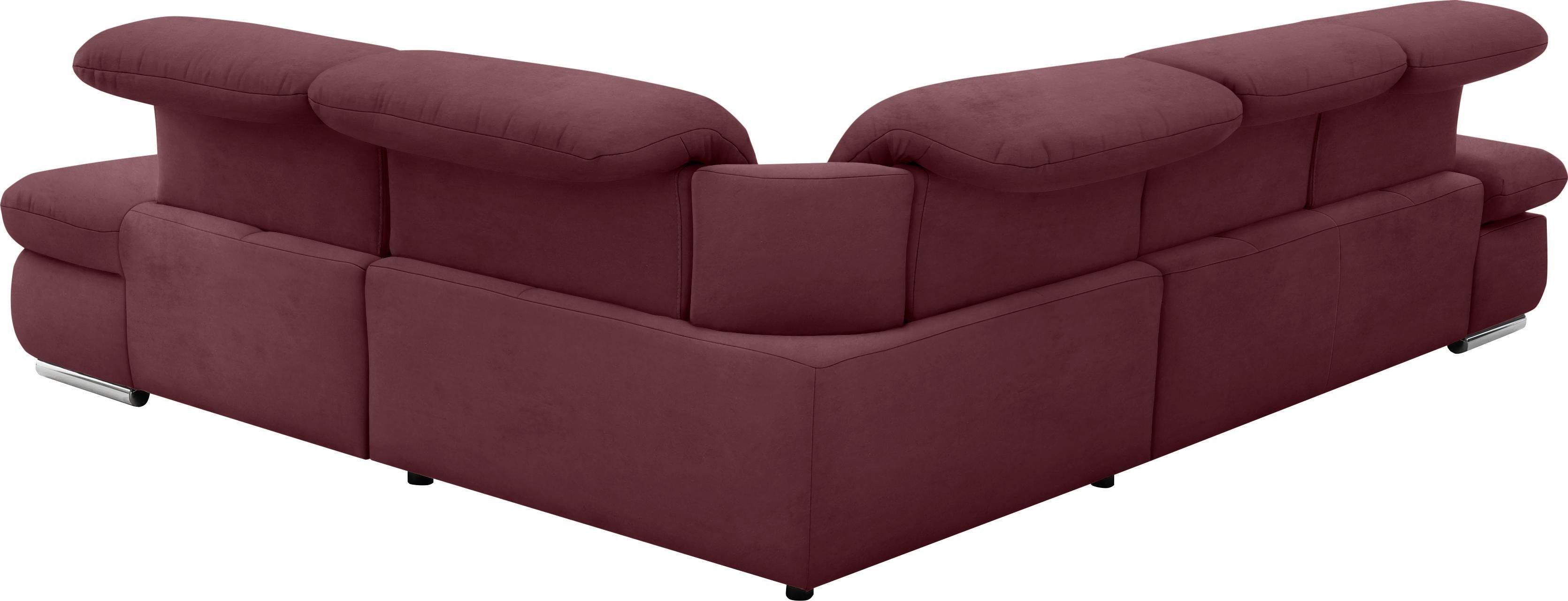 set one by Musterring Hoekbank SO 4100 met comfortabele pocketvering en hoofdeindeverstelling,