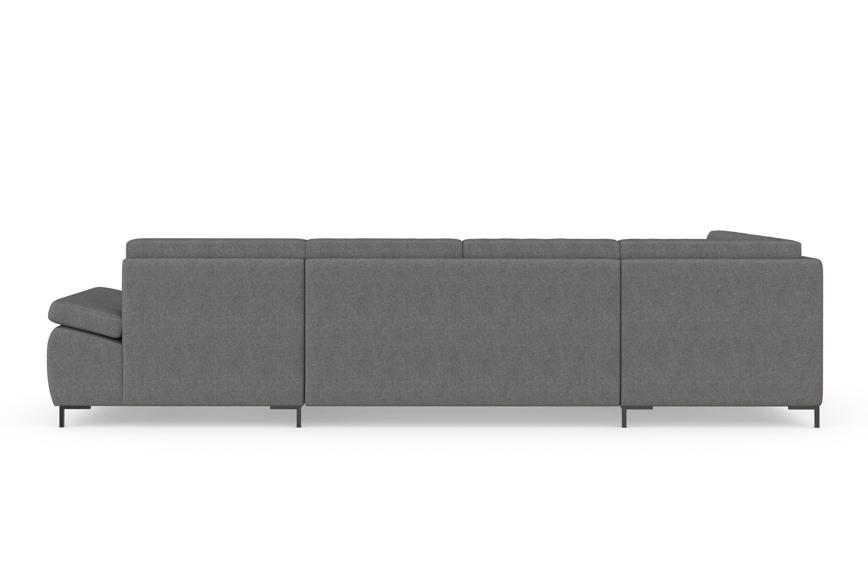 DOMO collection Zithoek Capelo, comfortabel, duidelijke lijnen kenmerken dit ontwerp, U-Vorm met verstelbare armleuningen, naar keuze met slaapfunctie, binnenvering