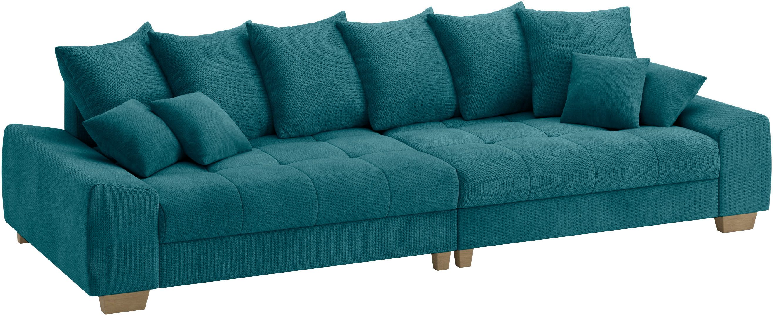 Mr. Couch Megabank Nikita II Optioneel met koudschuim bekleding, tot 140 kg belastbaar blauw, xxl banken