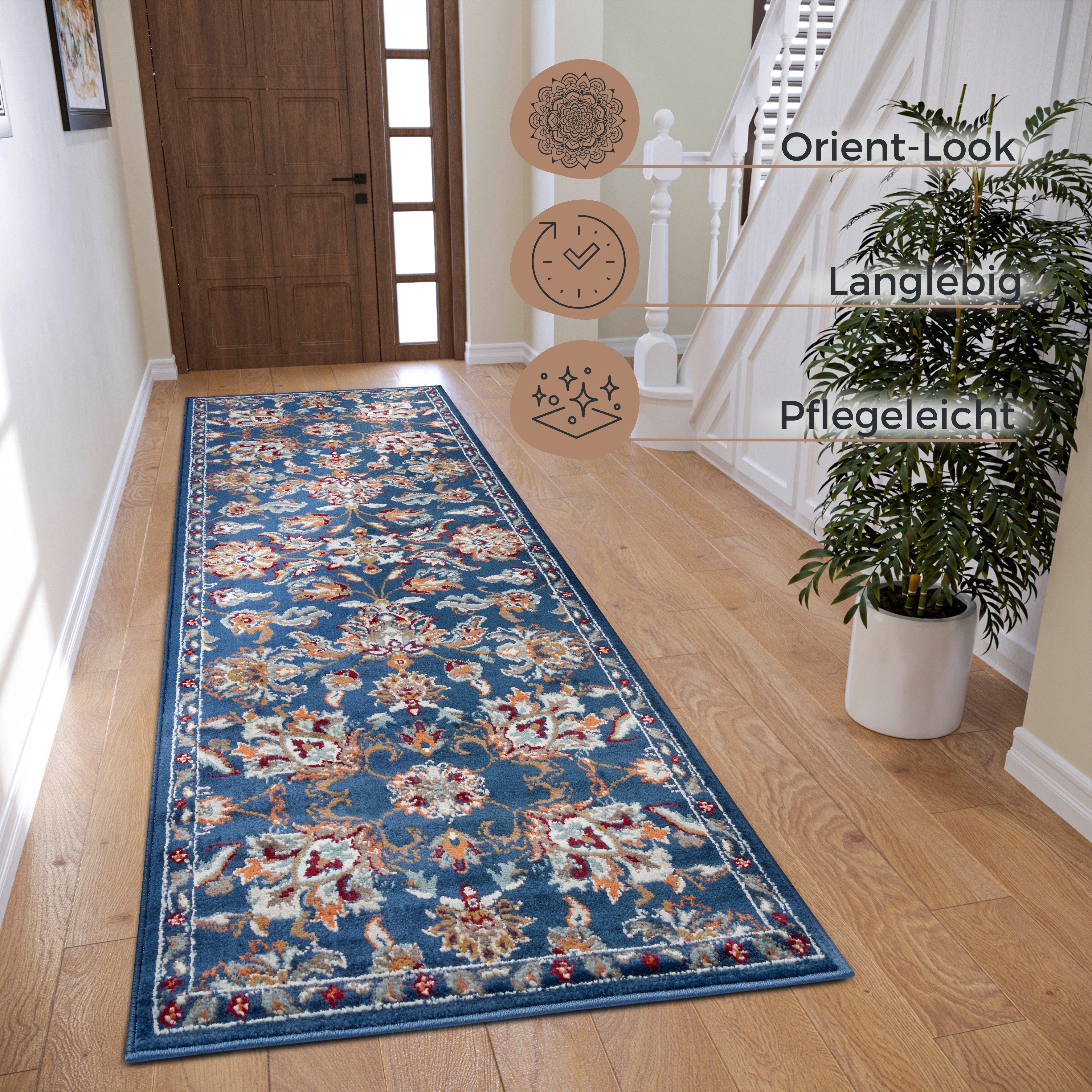HANSE Home Vloerkleed Caracci Loper, oosters, kortpolig, woonkamer, slaapkamer, eetkamer